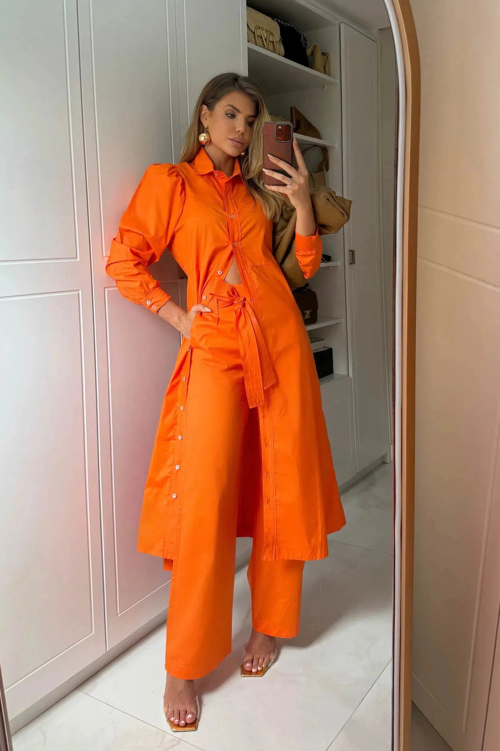 Calça Wide Leg em Tricoline 70379 Linzzi