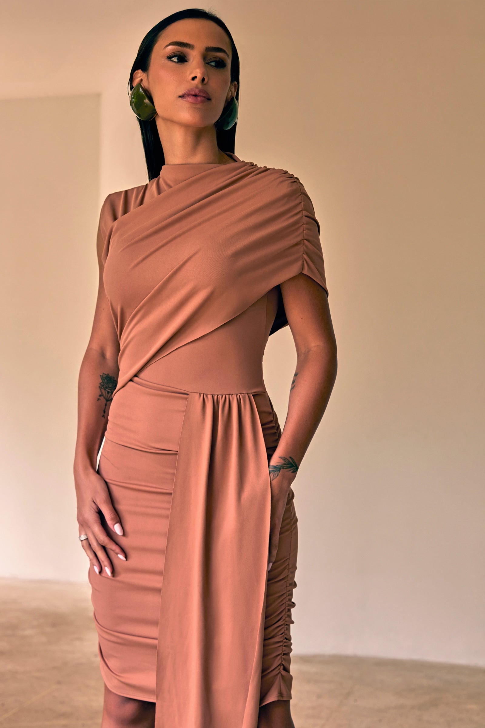 Vestido em Malha Poliamida Delicaté 94740 Linzzi