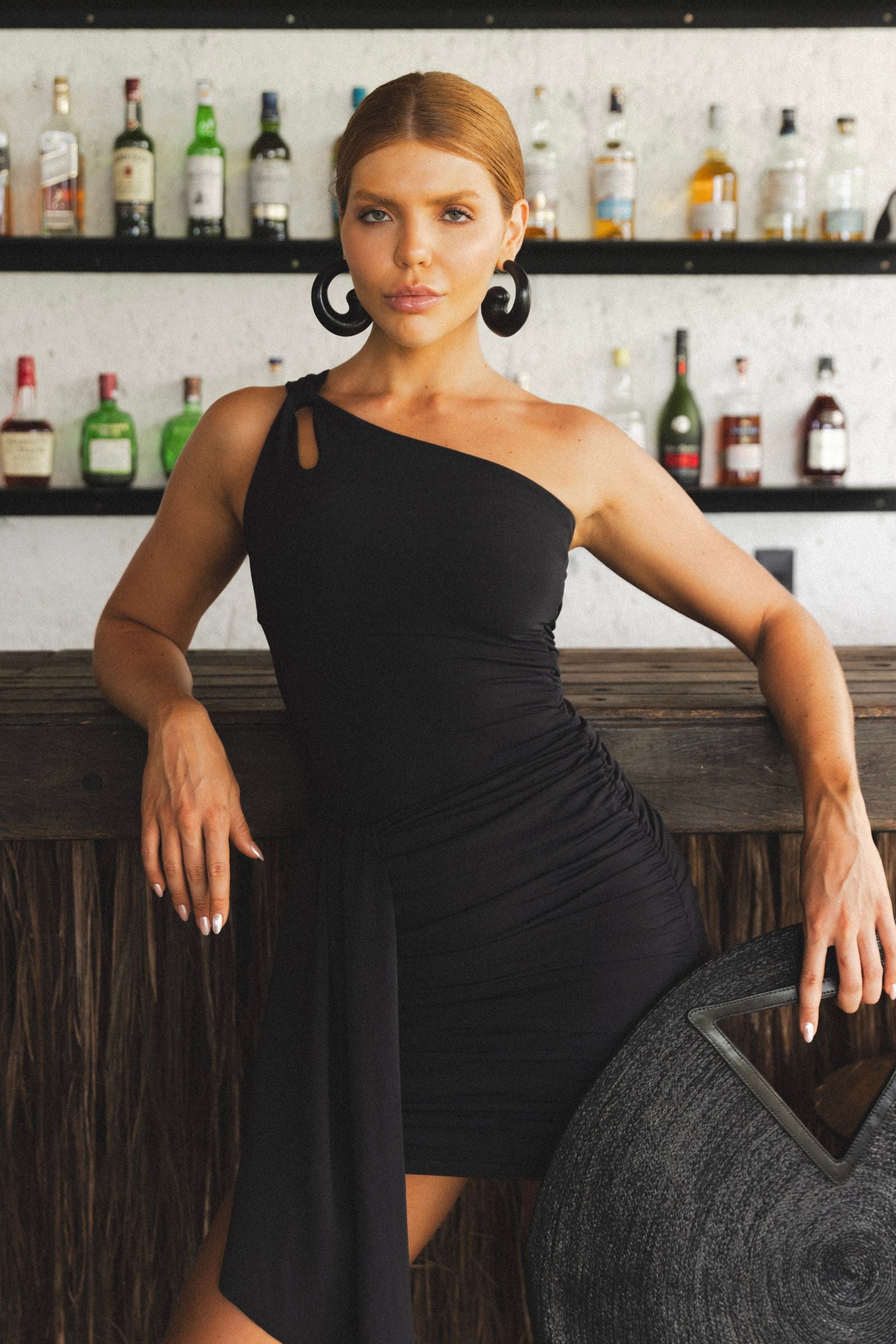 Saia Assimétrica em Malha Delicate 82877 Linzzi