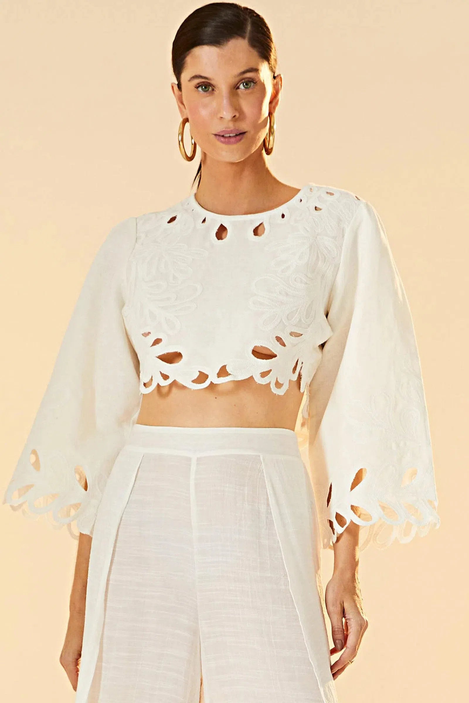 Blusa Andressa em Tecido de Algodão 67058 Linzzi