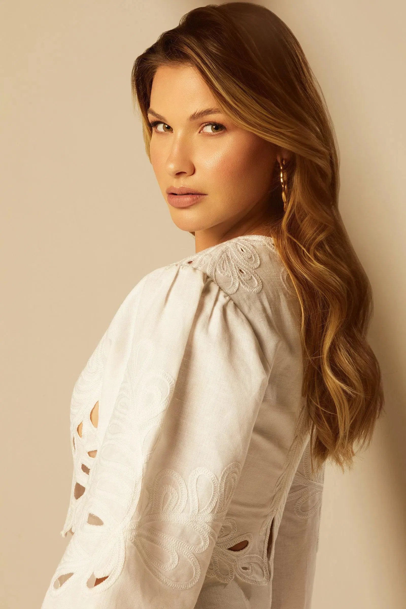 Blusa Andressa em Tecido de Algodão 67058 Linzzi