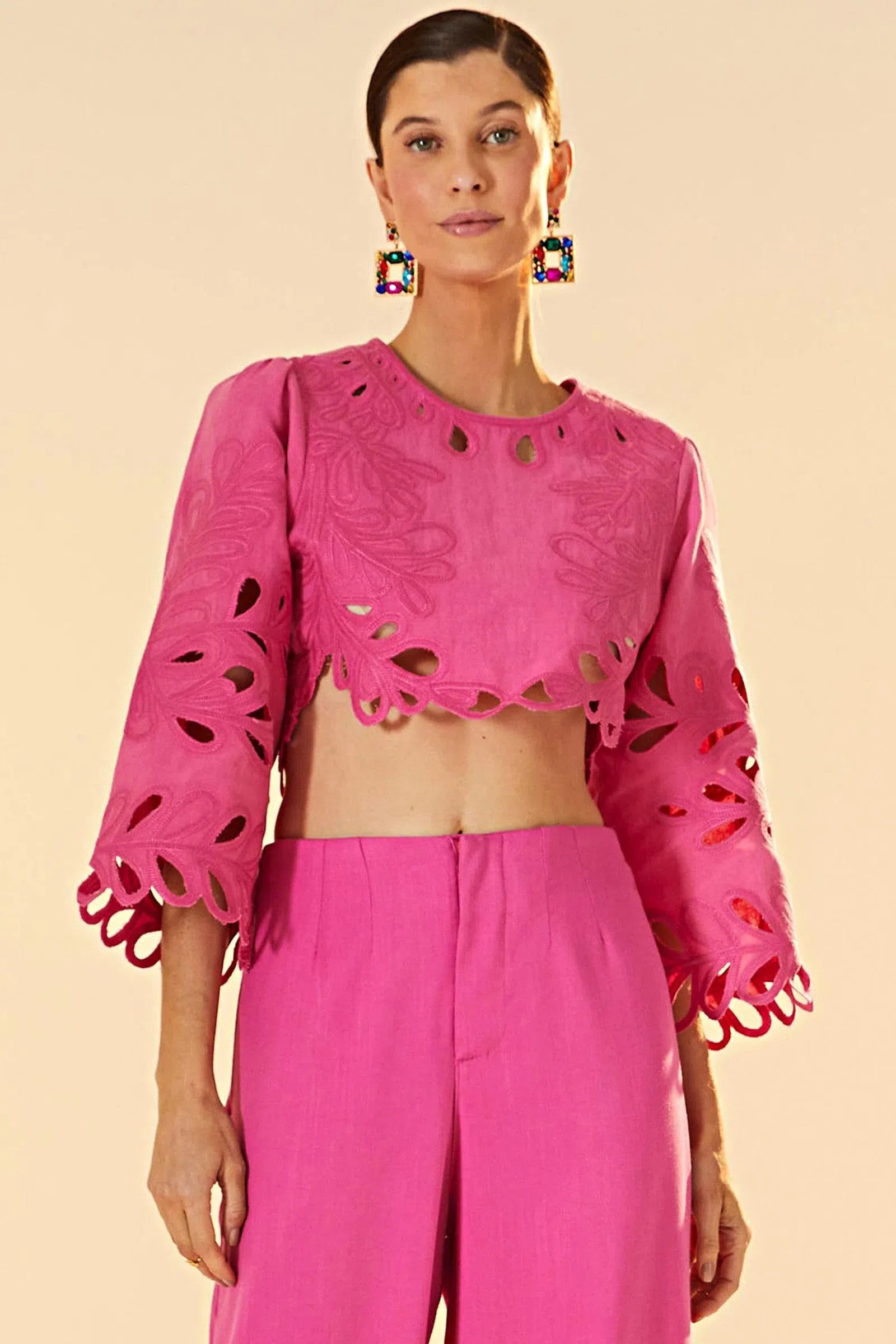 Blusa Andressa em Tecido de Algodão 67058 Linzzi