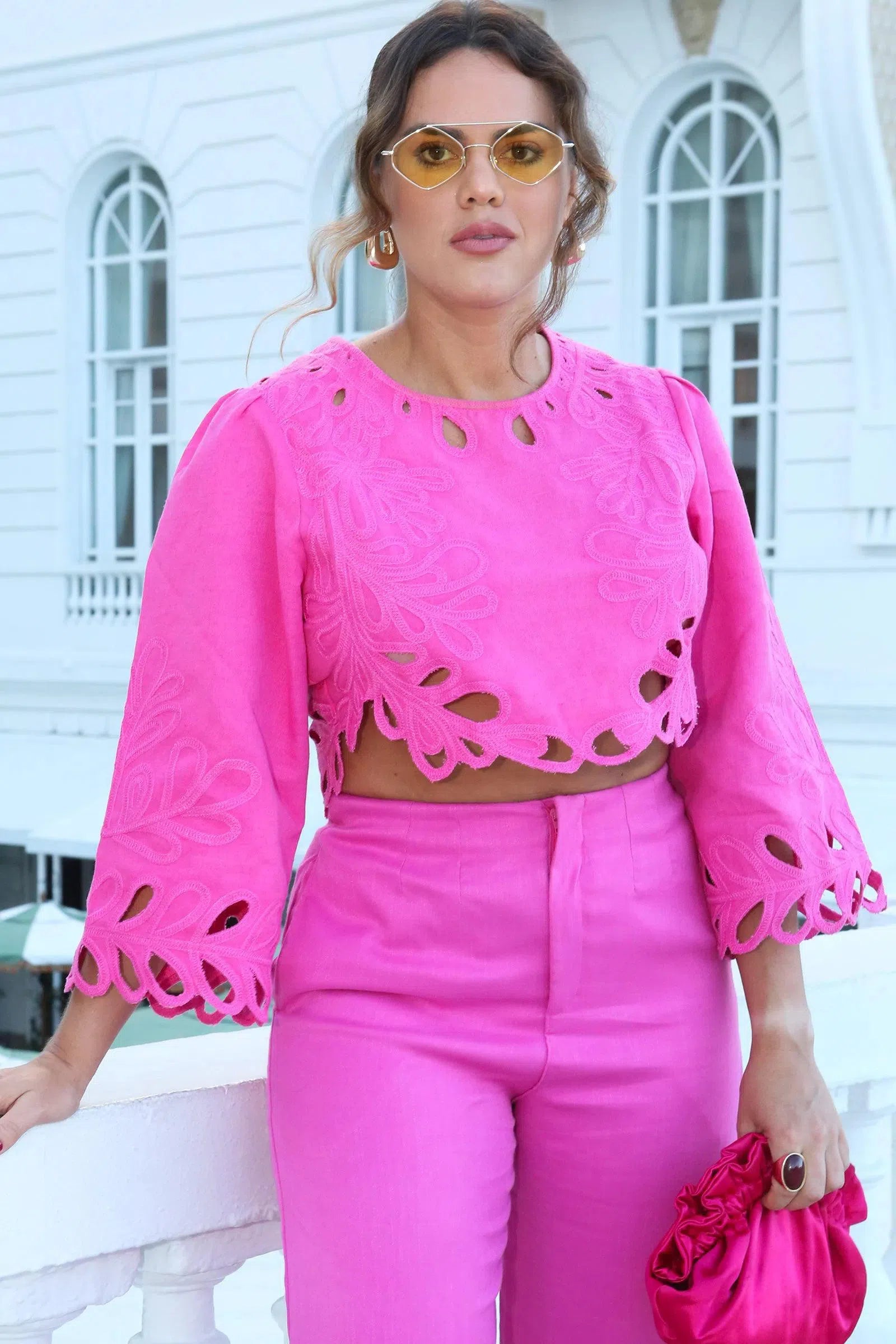 Blusa Andressa em Tecido de Algodão 67058 Linzzi