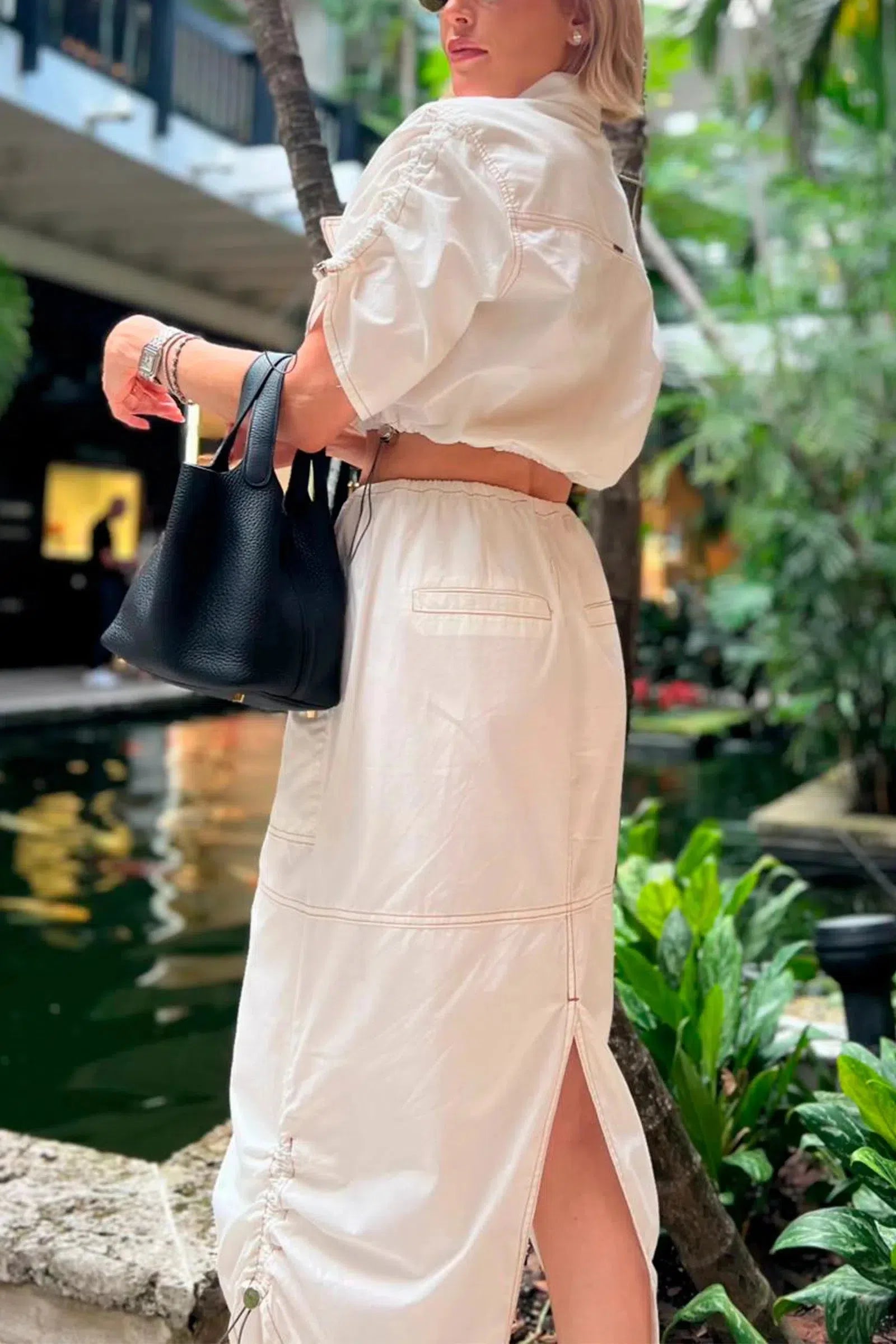 Saia Midi Parachute em Sarja 73652 Linzzi