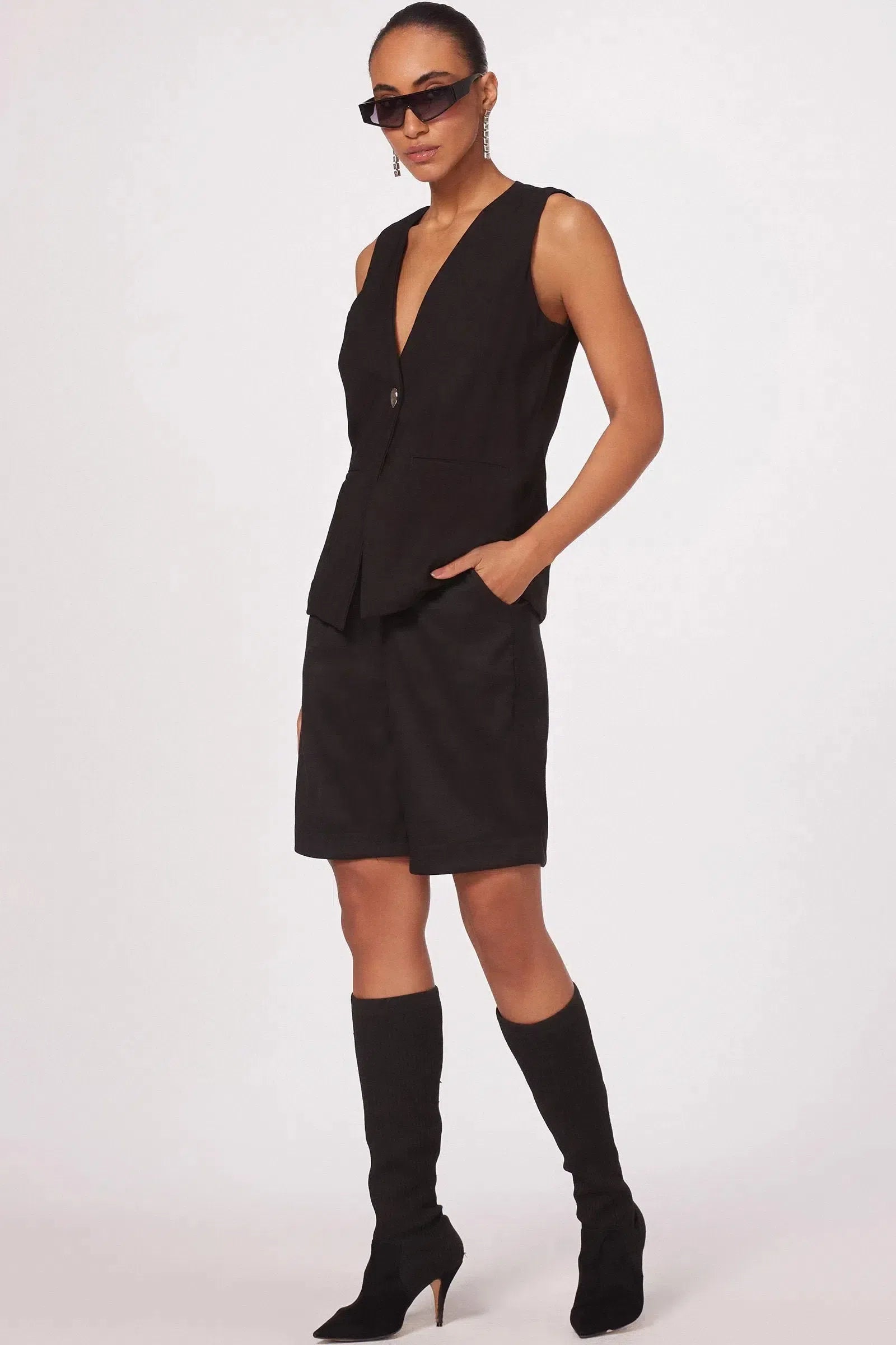 Bermuda em Crepe Alfaiataria 80810 Linzzi