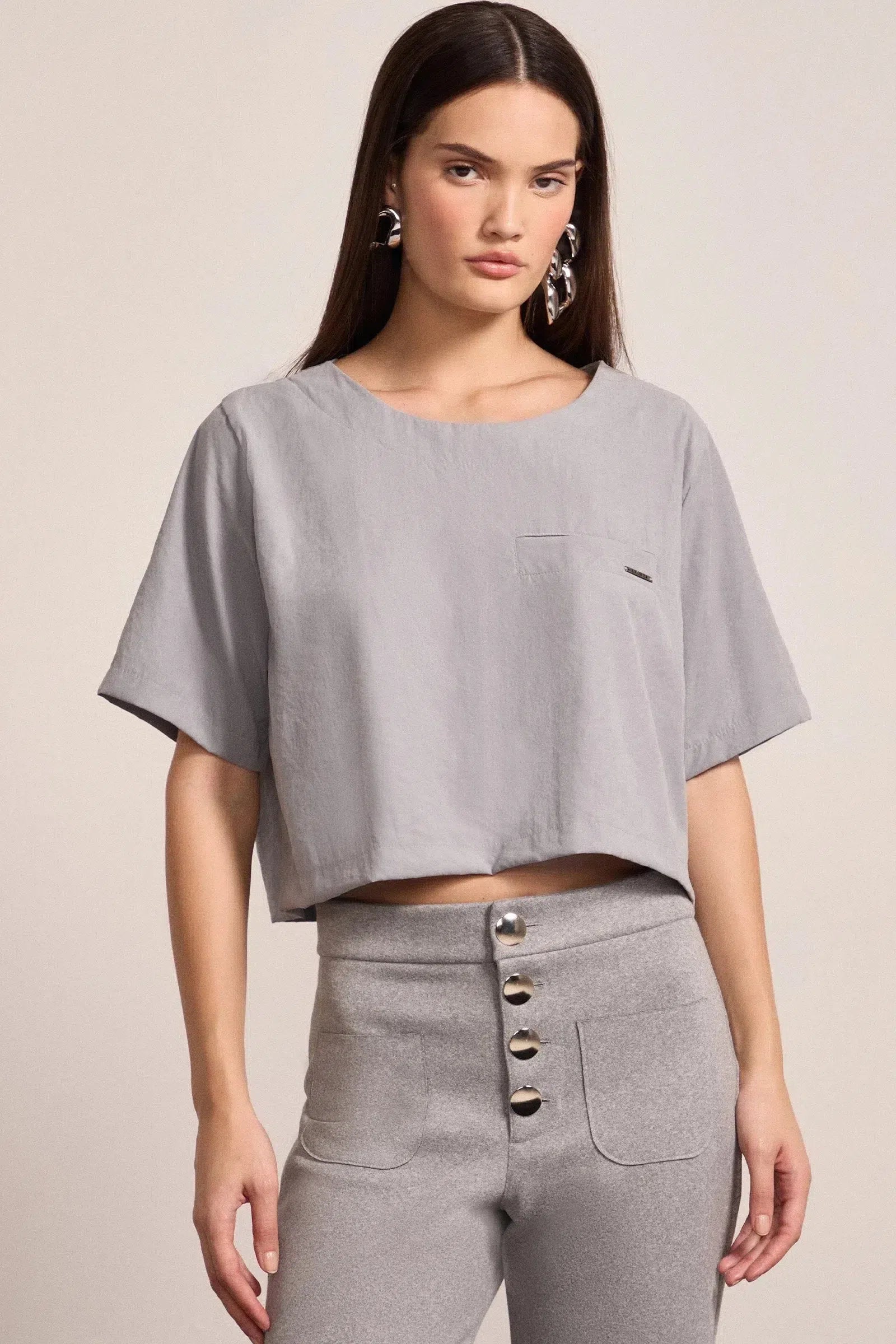 Blusa Ampla em Cupro 79415 Linzzi