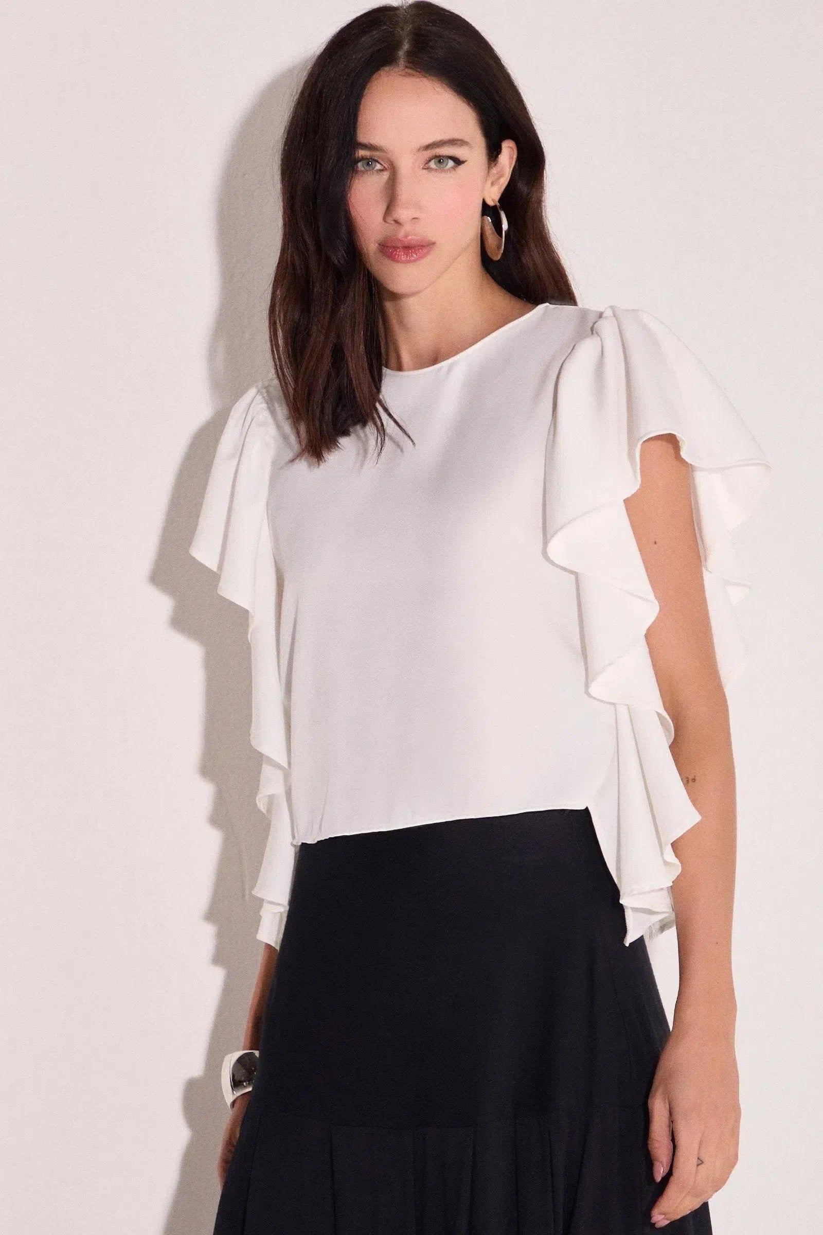 Blusa com Babados em Viscose 80265 Linzzi