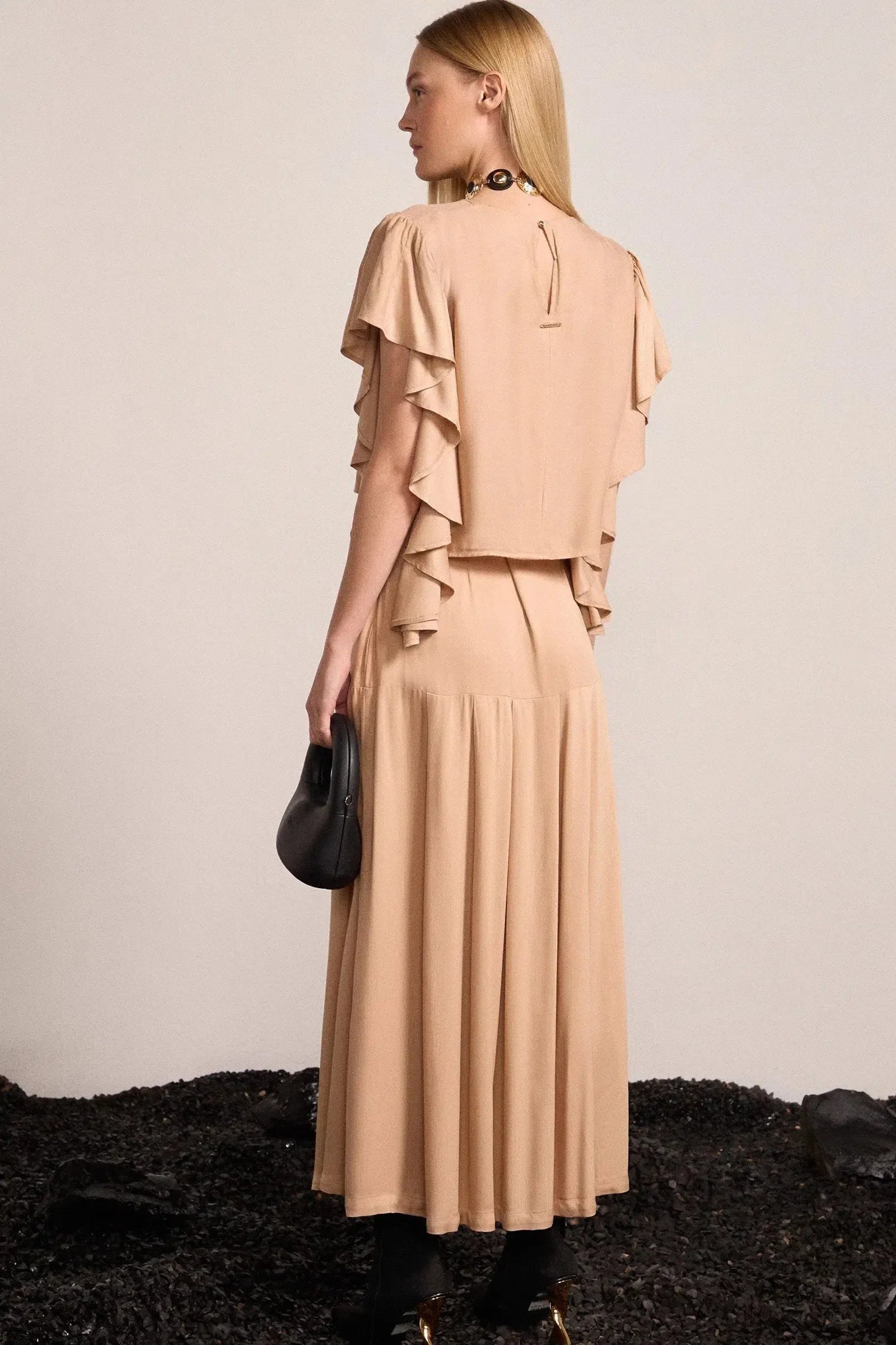 Blusa com Babados em Viscose 80265 Linzzi