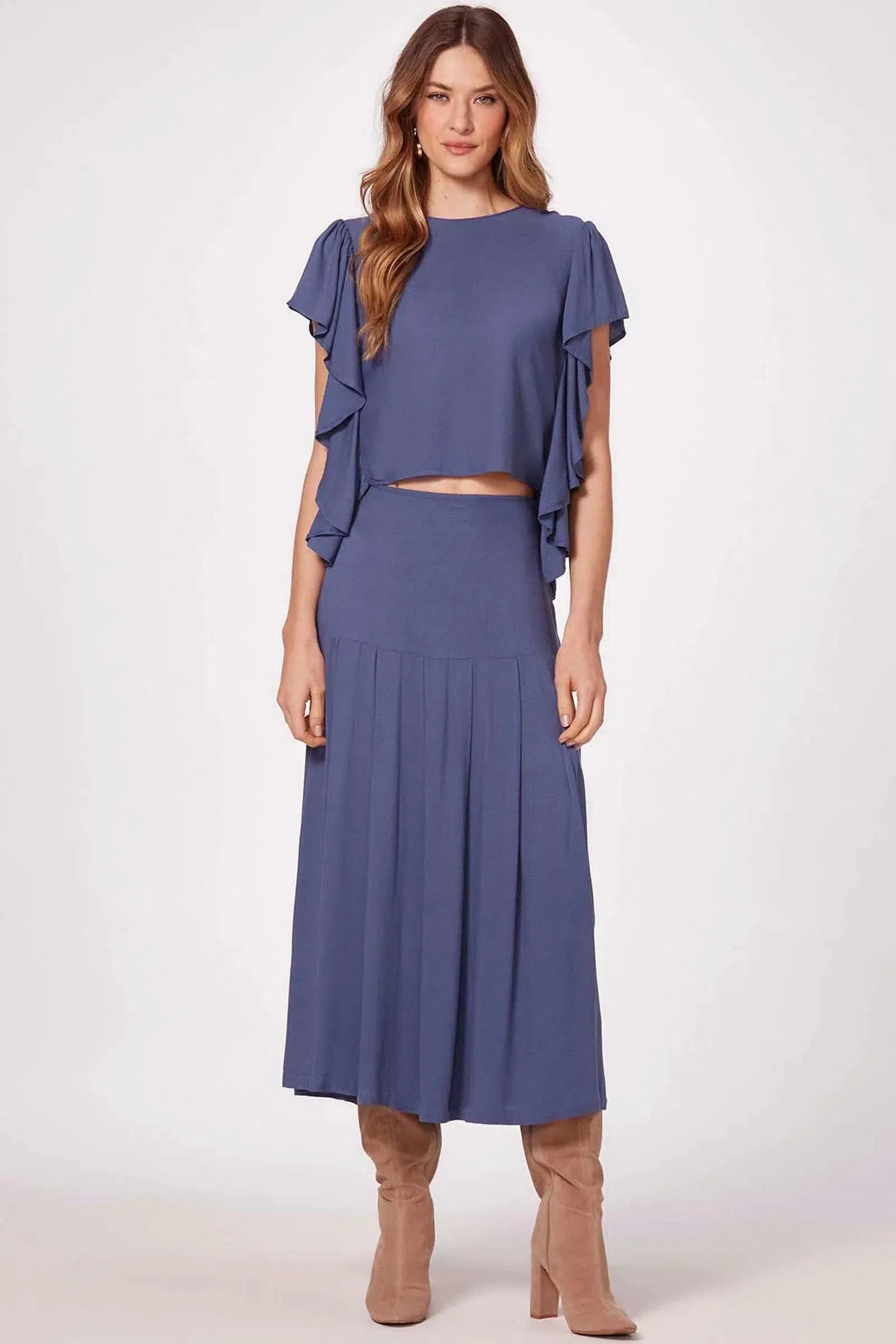 Blusa com Babados em Viscose 80265 Linzzi