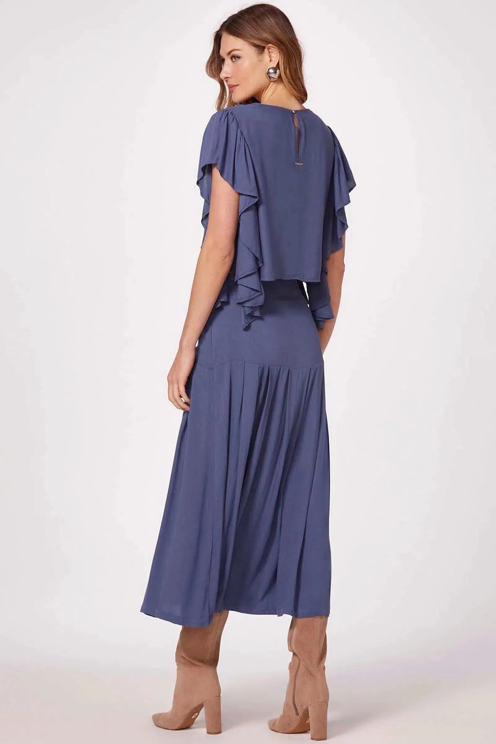 Blusa com Babados em Viscose 80265 Linzzi