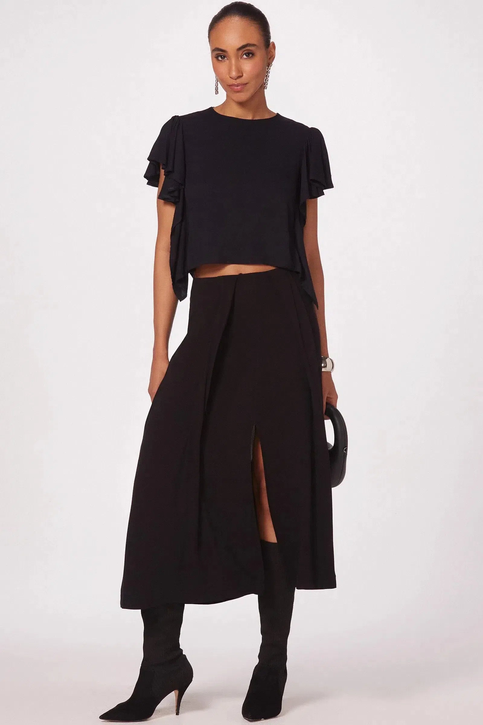 Blusa com Babados em Viscose 80265 Linzzi