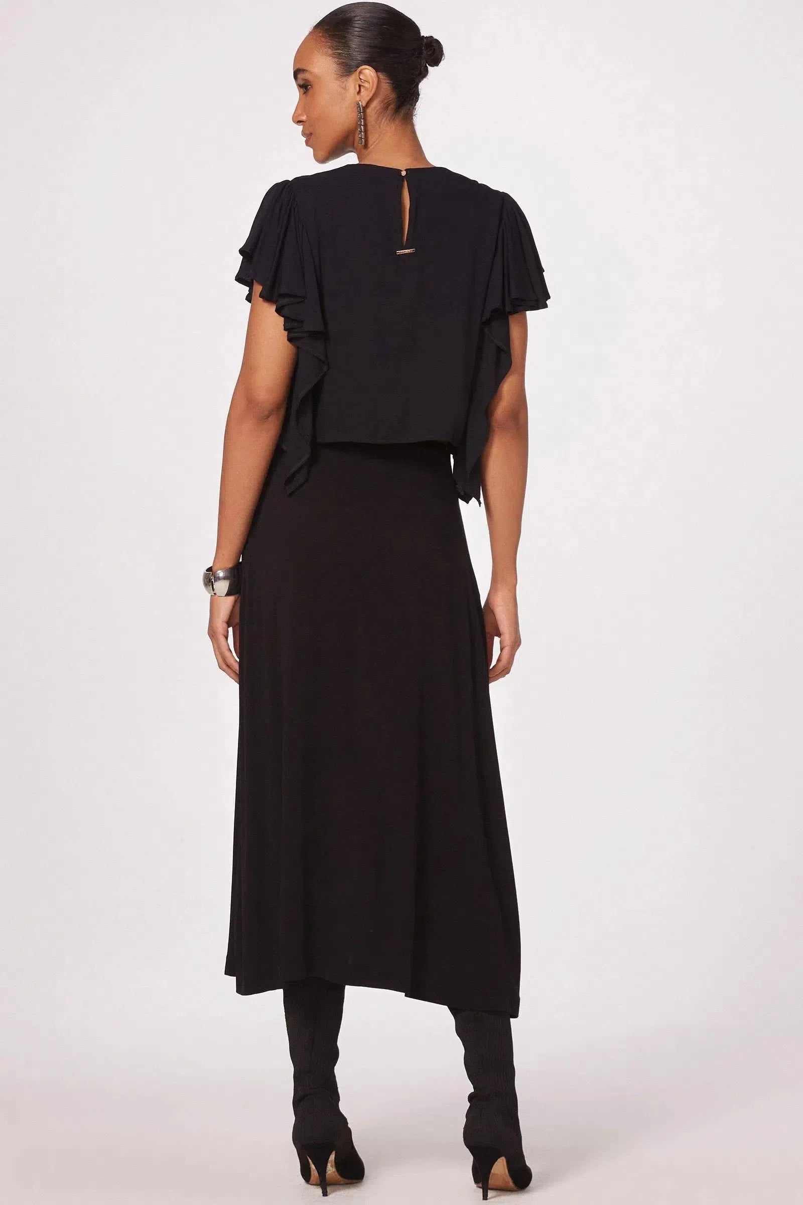 Blusa com Babados em Viscose 80265 Linzzi