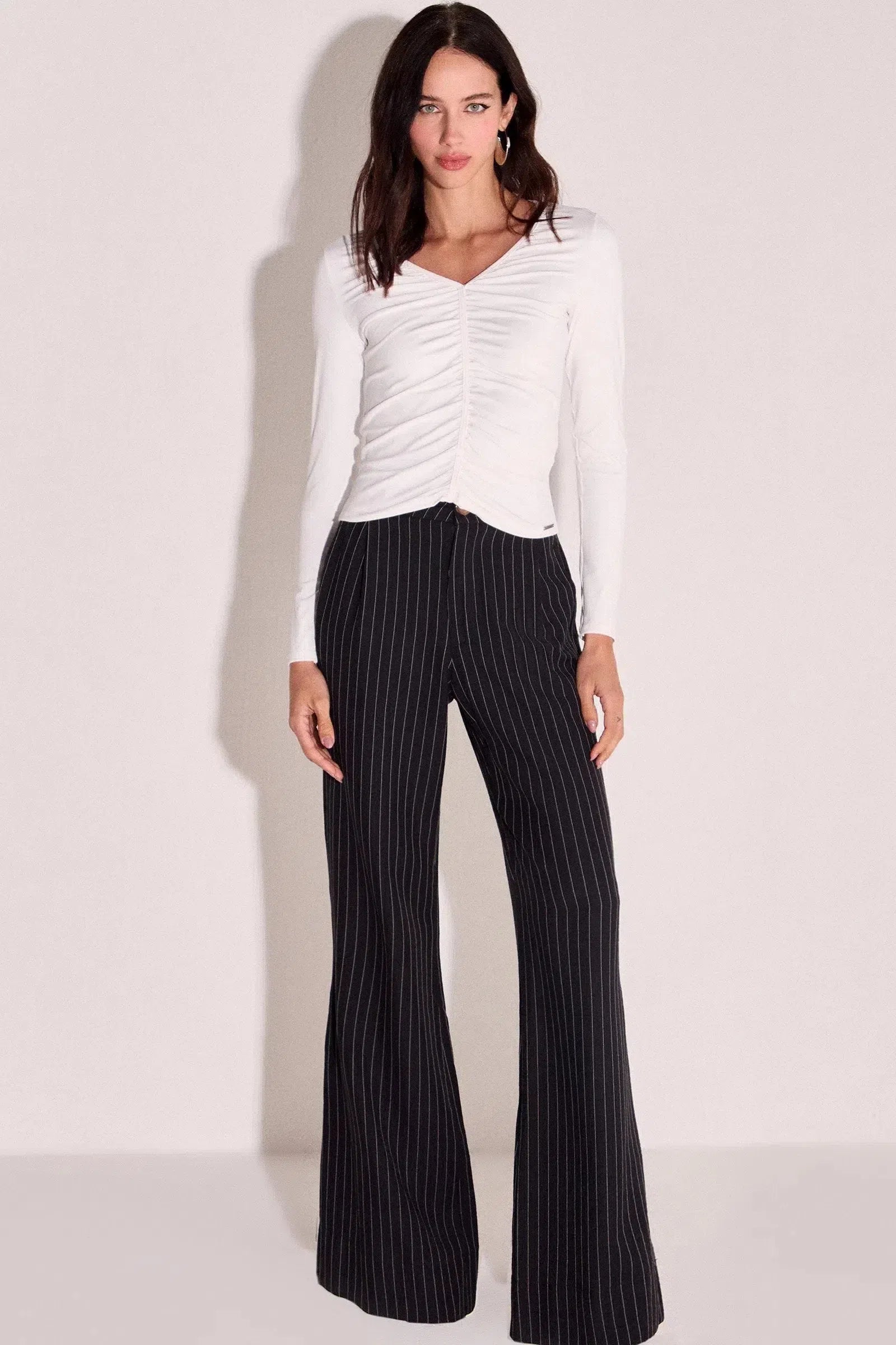 Blusa Drapeada em Malha Poliamida Delicaté 81706 Linzzi