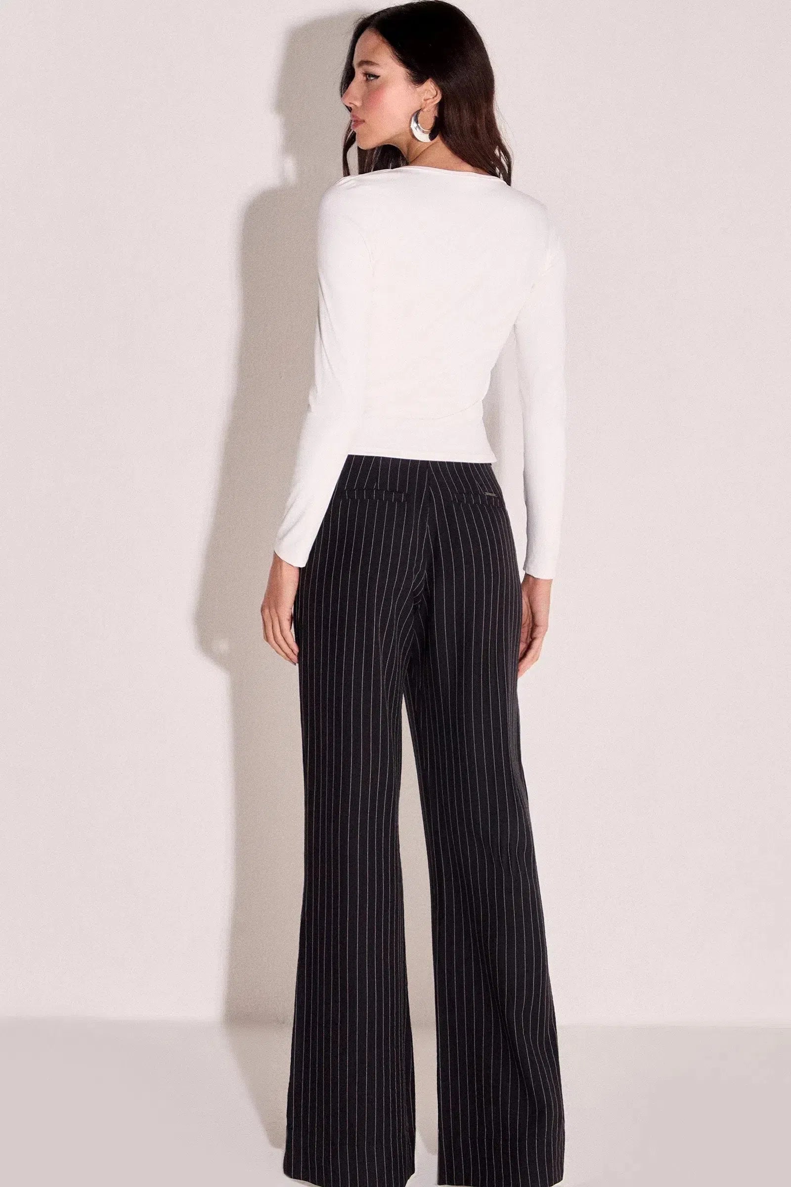 Blusa Drapeada em Malha Poliamida Delicaté 81706 Linzzi