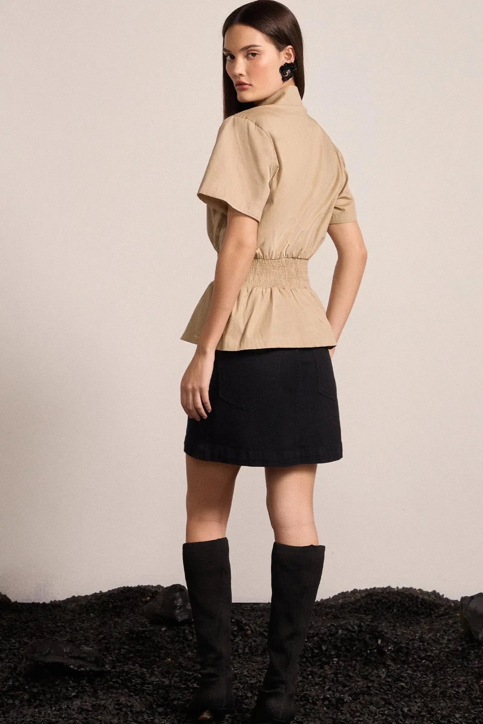 Blusa em Tricoline com Elastano 80020 Linzzi