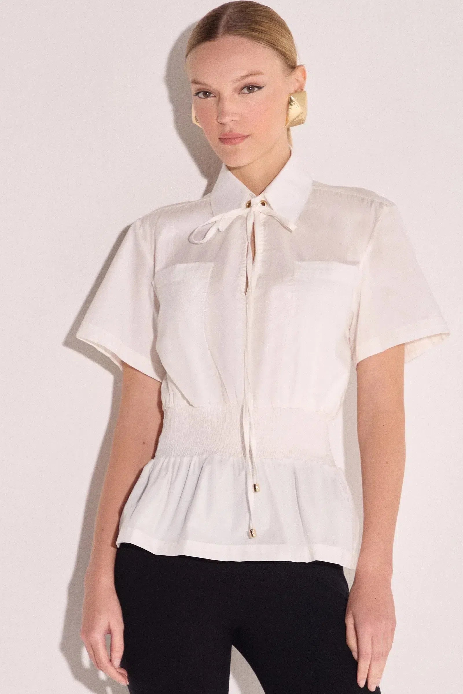 Blusa em Tricoline com Elastano 80020 Linzzi