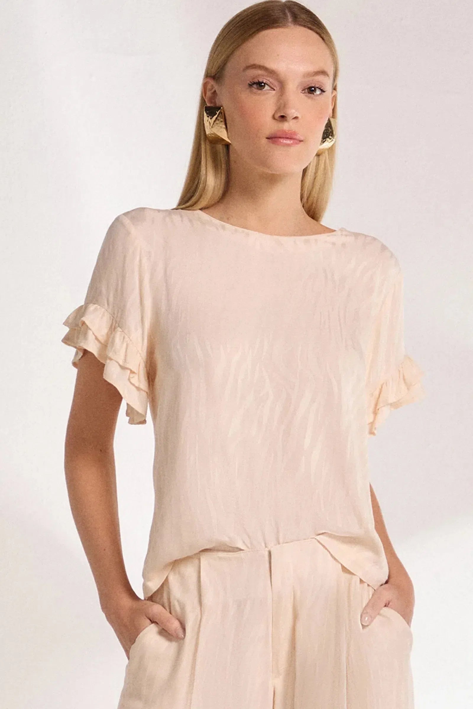 Blusa em Viscose Jacquard 79726 Linzzi