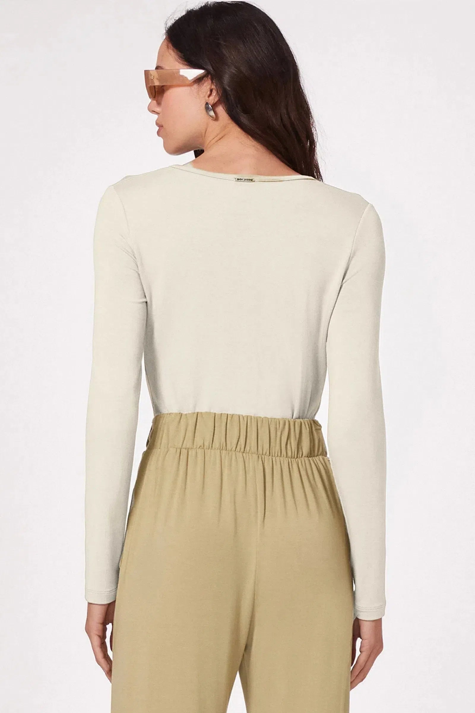 Blusa Manga Longa em Molevisco 80283 Linzzi