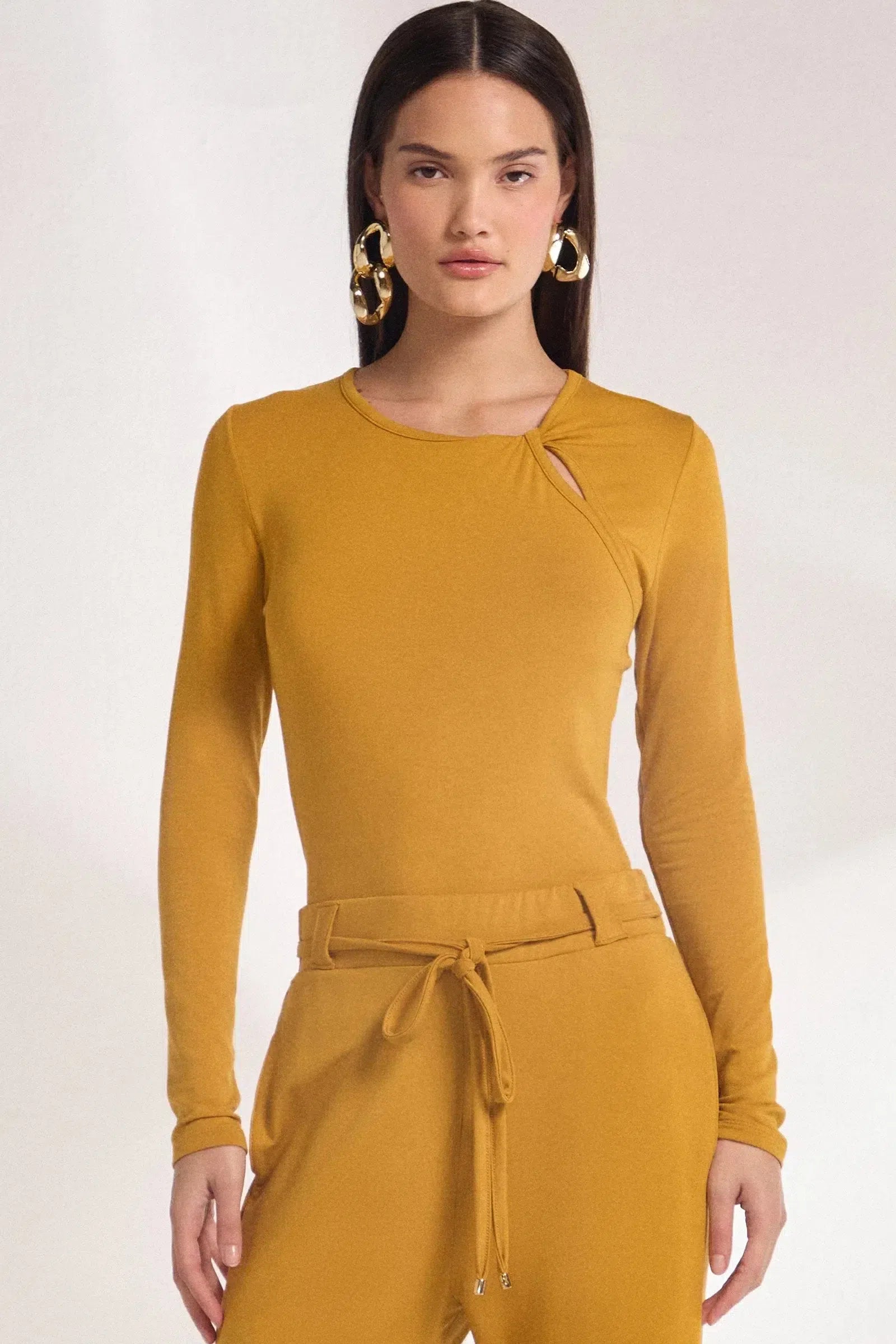 Blusa Manga Longa em Molevisco 80283 Linzzi