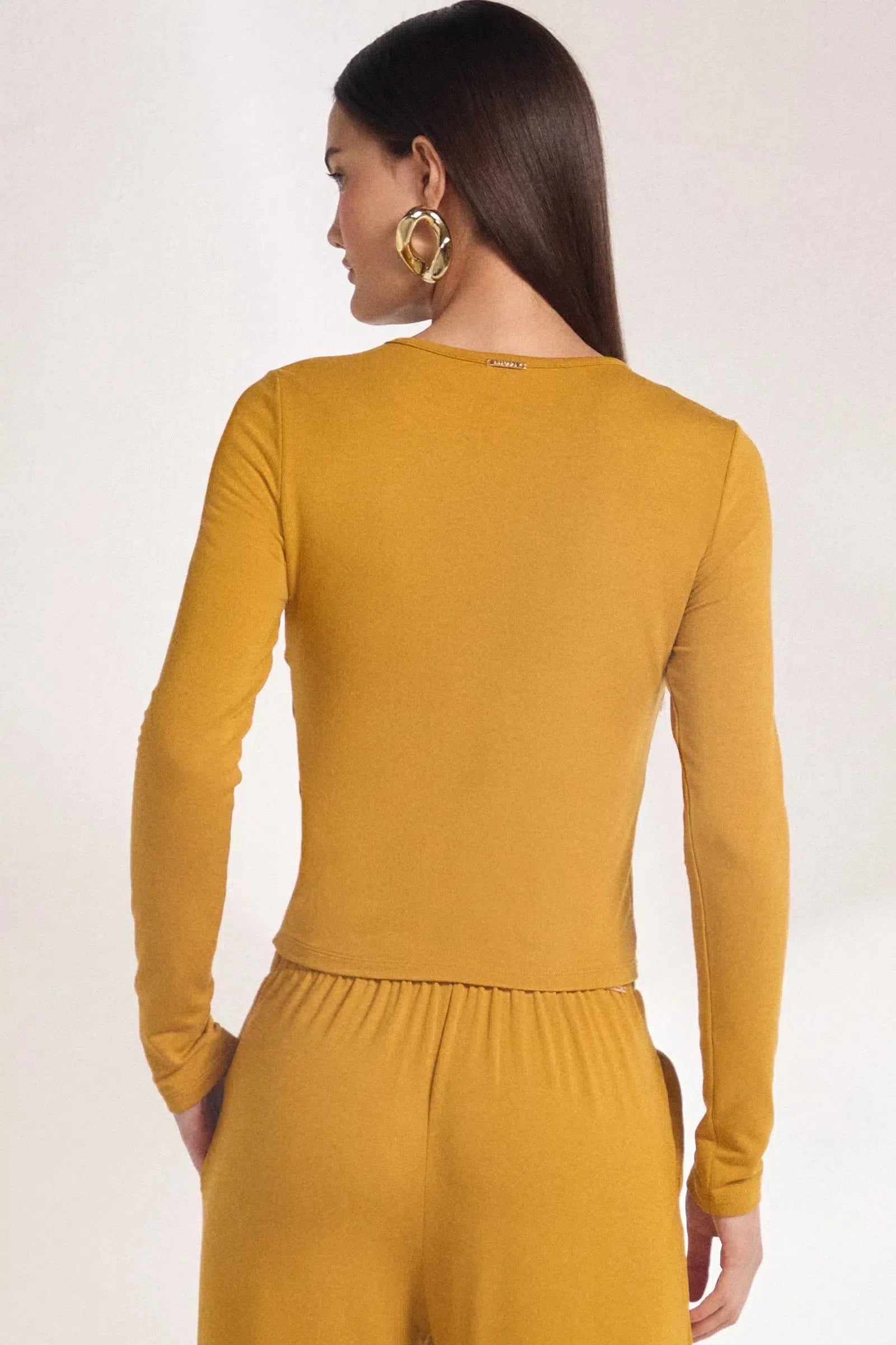 Blusa Manga Longa em Molevisco 80283 Linzzi