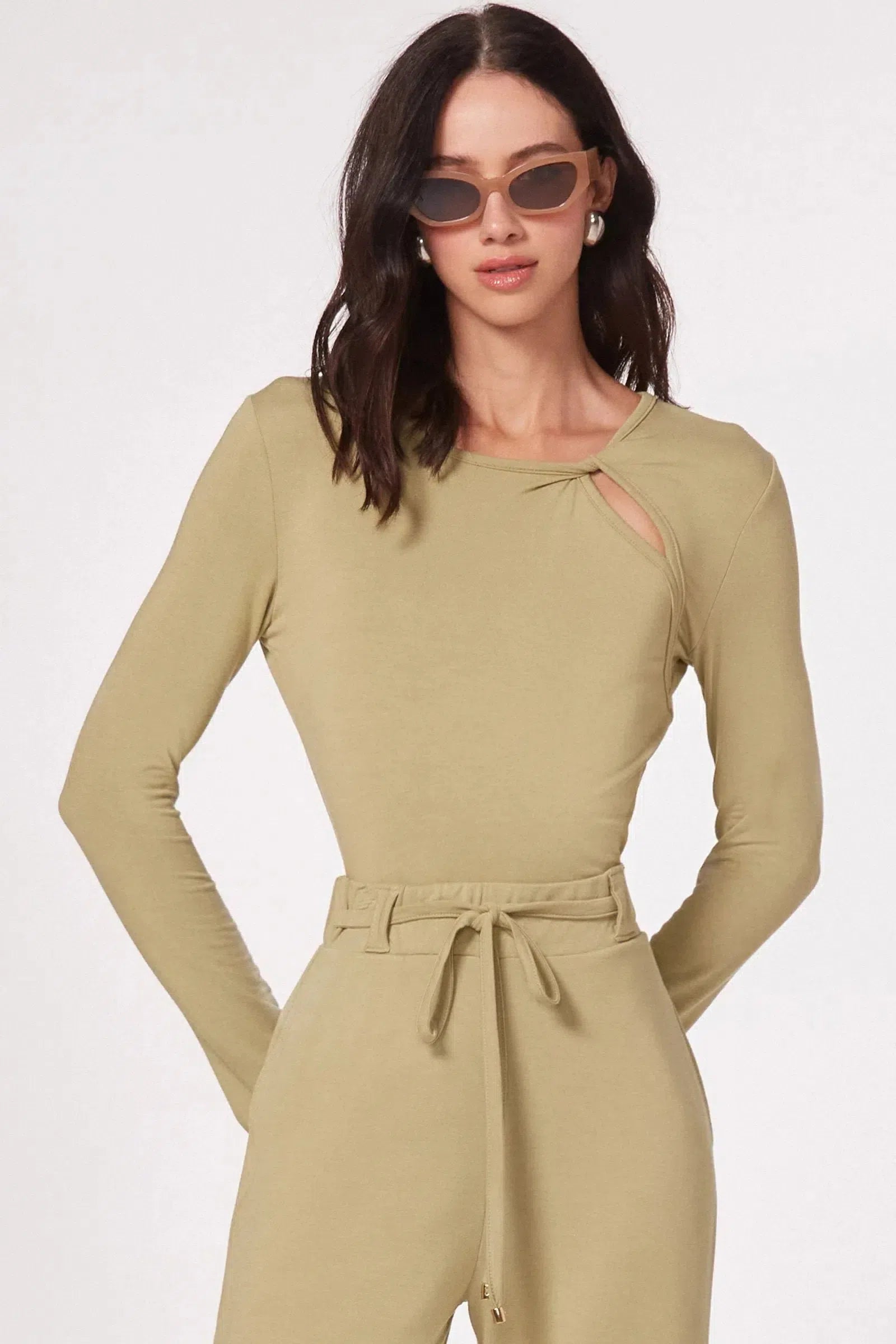 Blusa Manga Longa em Molevisco 80283 Linzzi