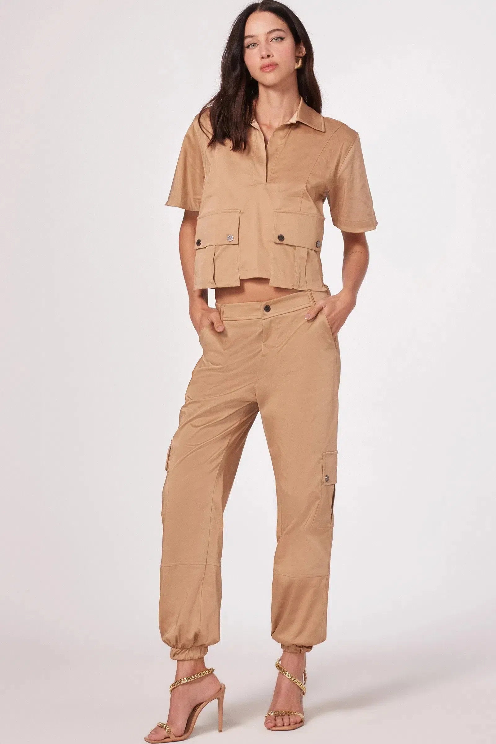 Camisa em Sarja Acetinada 81416 Linzzi