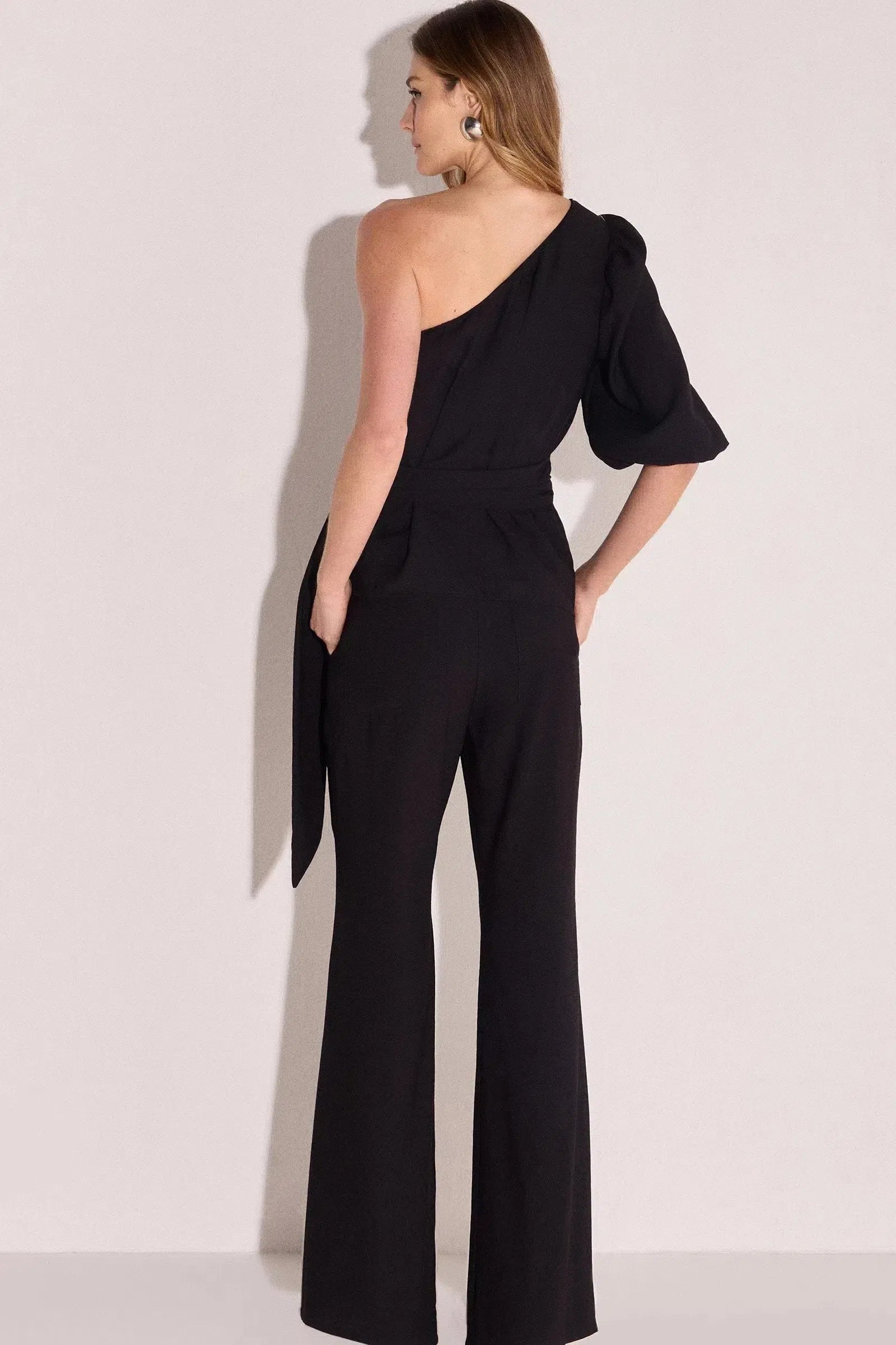 Blusa Um Ombro Só em Blend de Viscose 80264 Linzzi