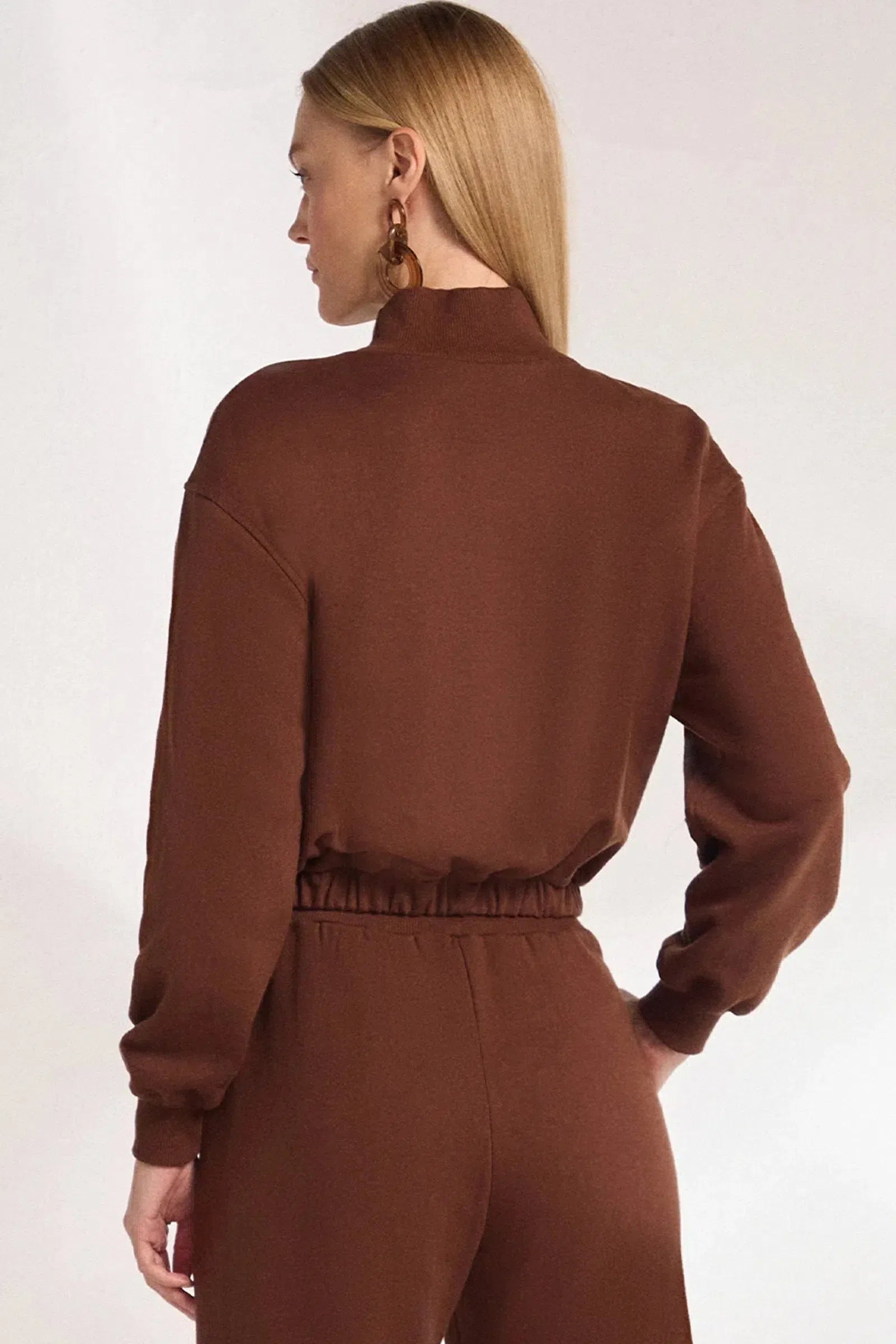 Blusão de Gola em Moletom Peluciado 80826 Linzzi