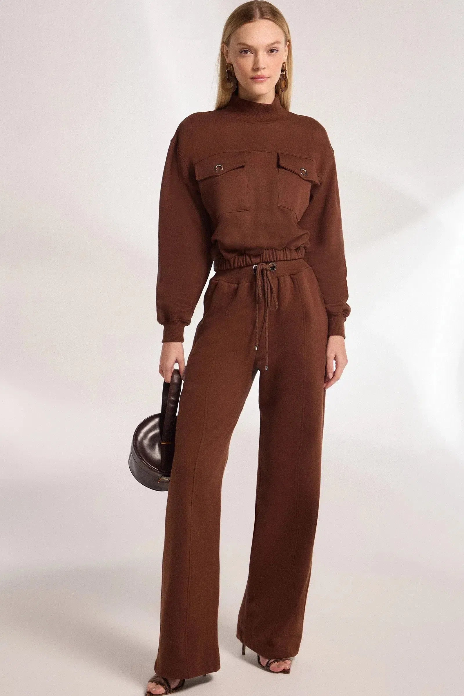 Blusão de Gola em Moletom Peluciado 80826 Linzzi