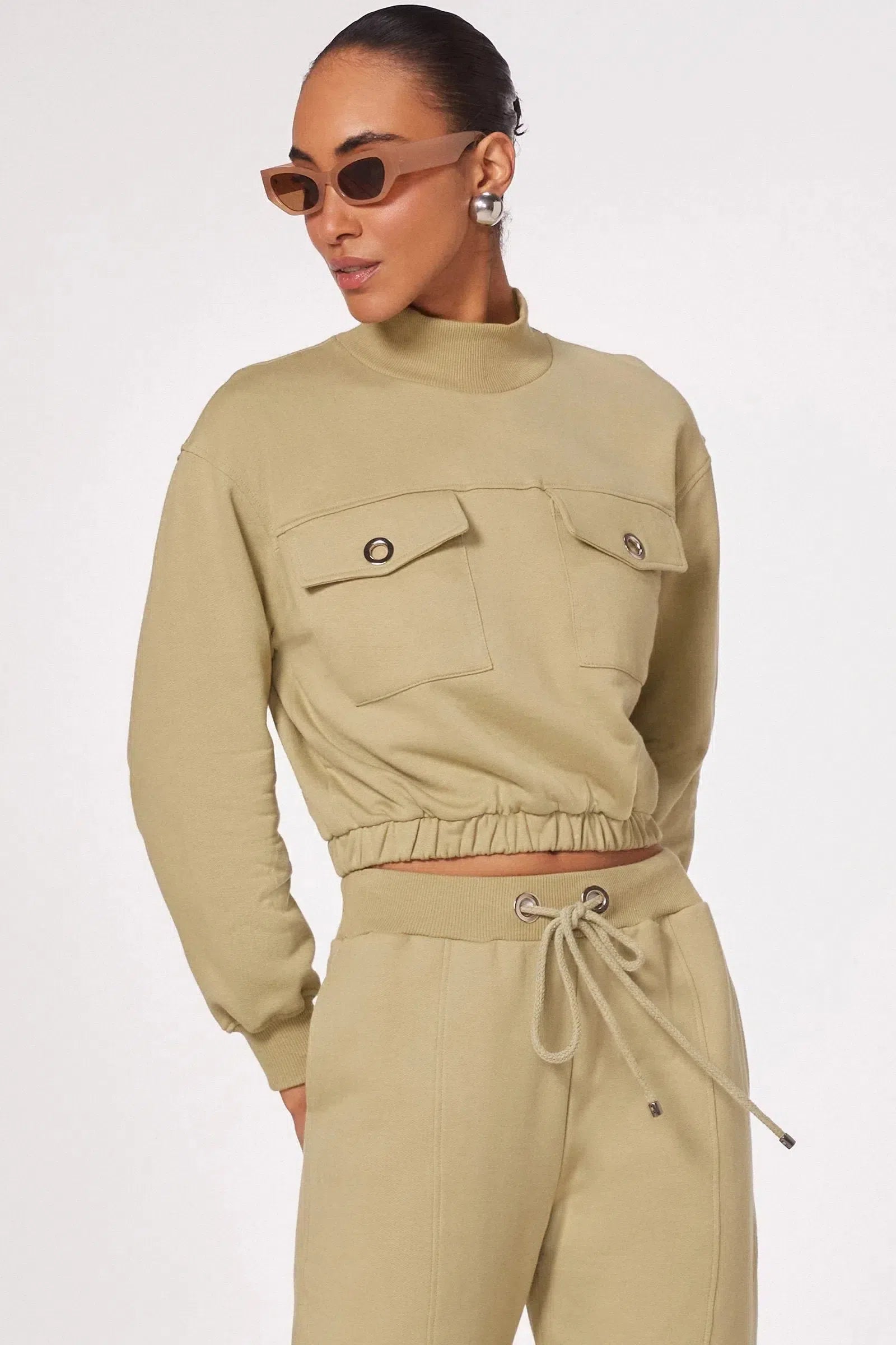 Blusão de Gola em Moletom Peluciado 80826 Linzzi