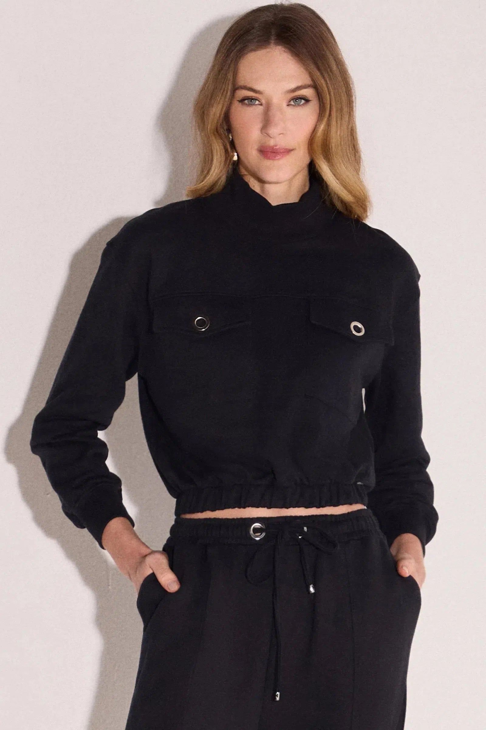 Blusão de Gola em Moletom Peluciado 80826 Linzzi