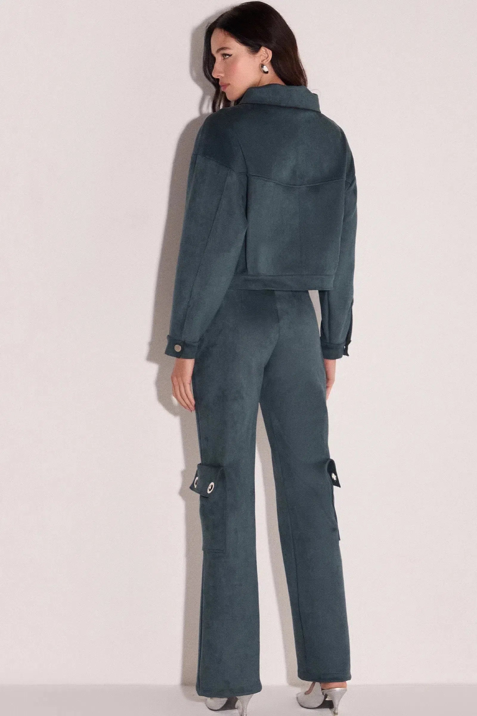 Calça Reta em Scuba Suede 81720 Linzzi