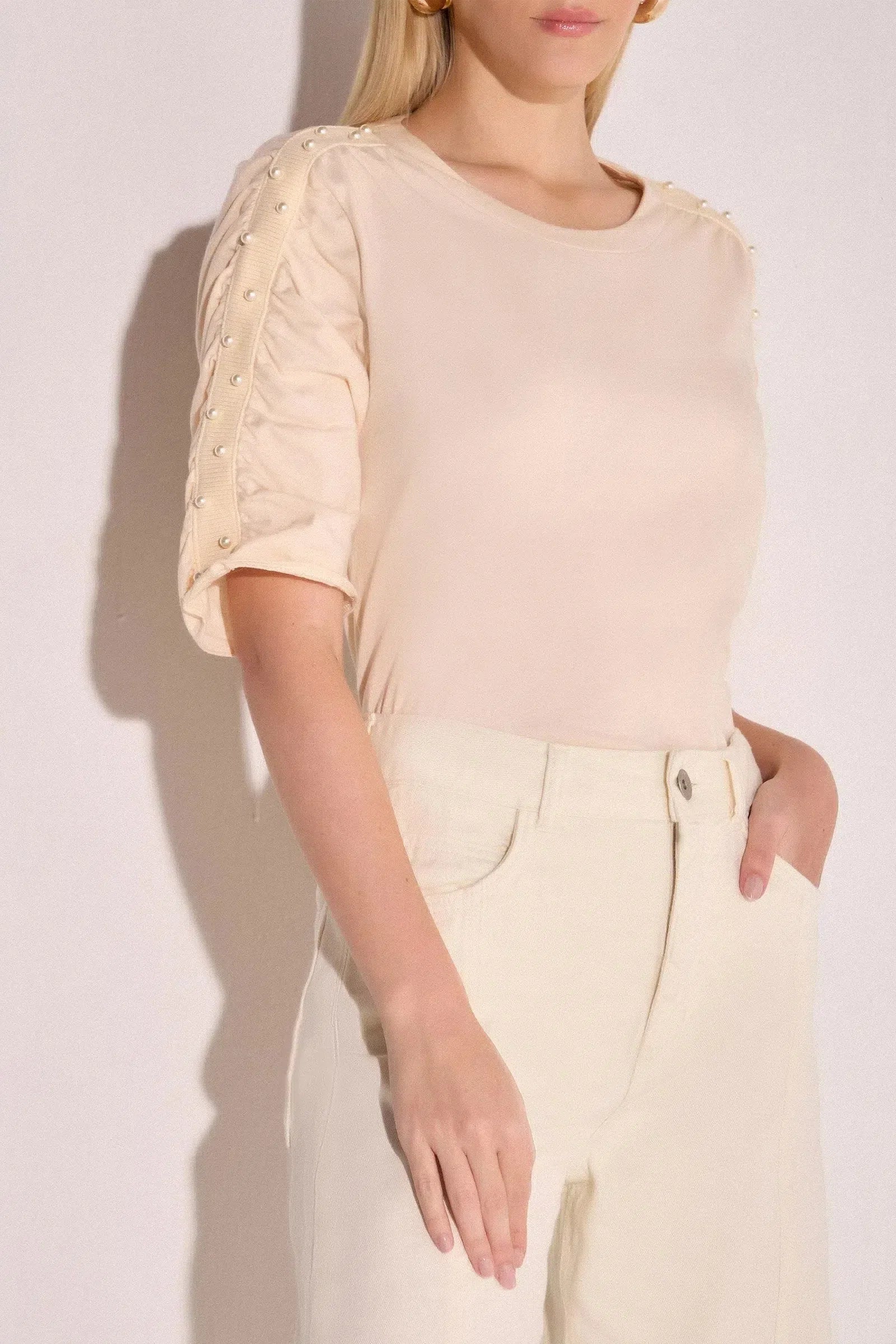 Calça Wide Leg Cintura Alta em Sarja 79064 Linzzi