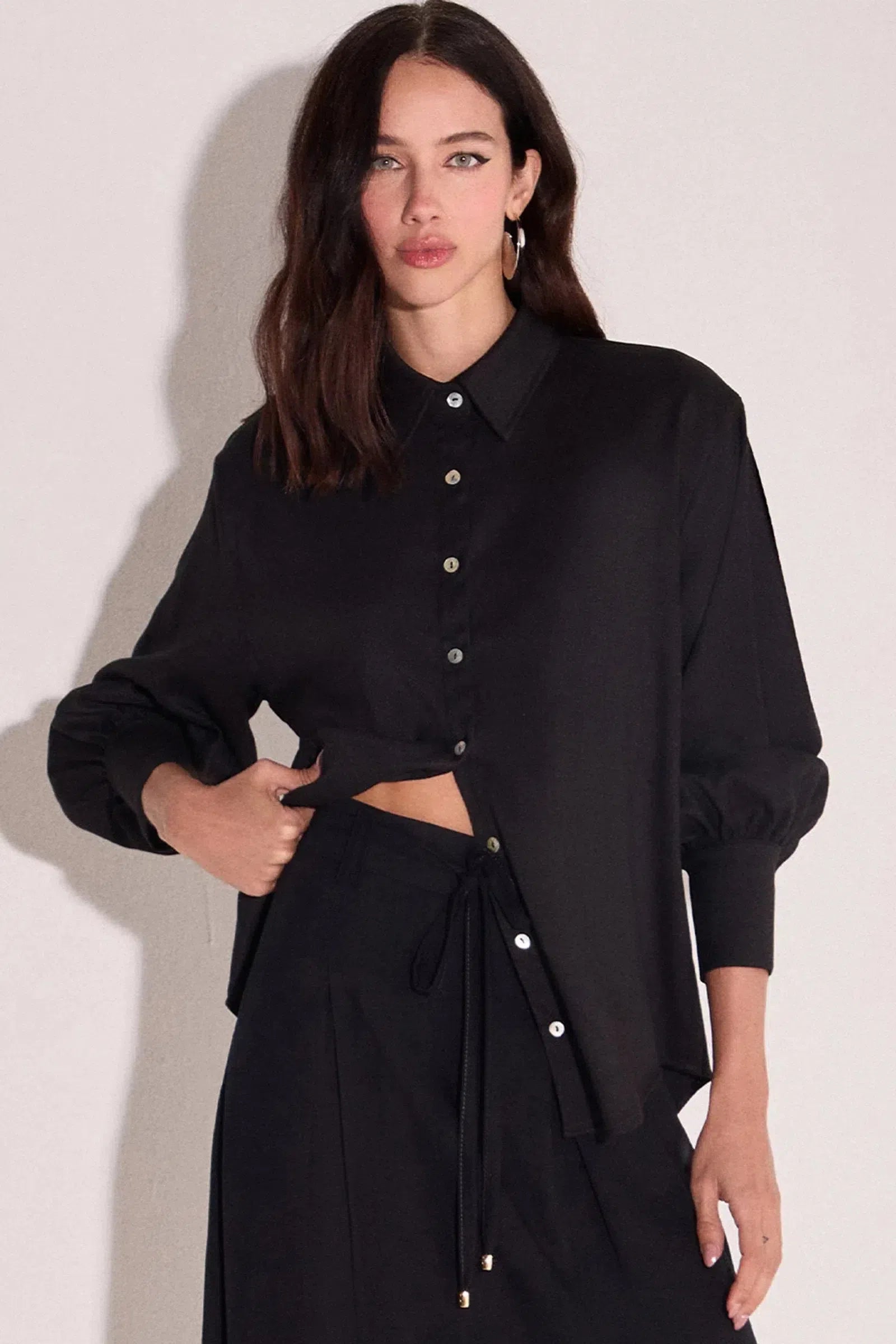 Camisa em Crepe 80809 Linzzi