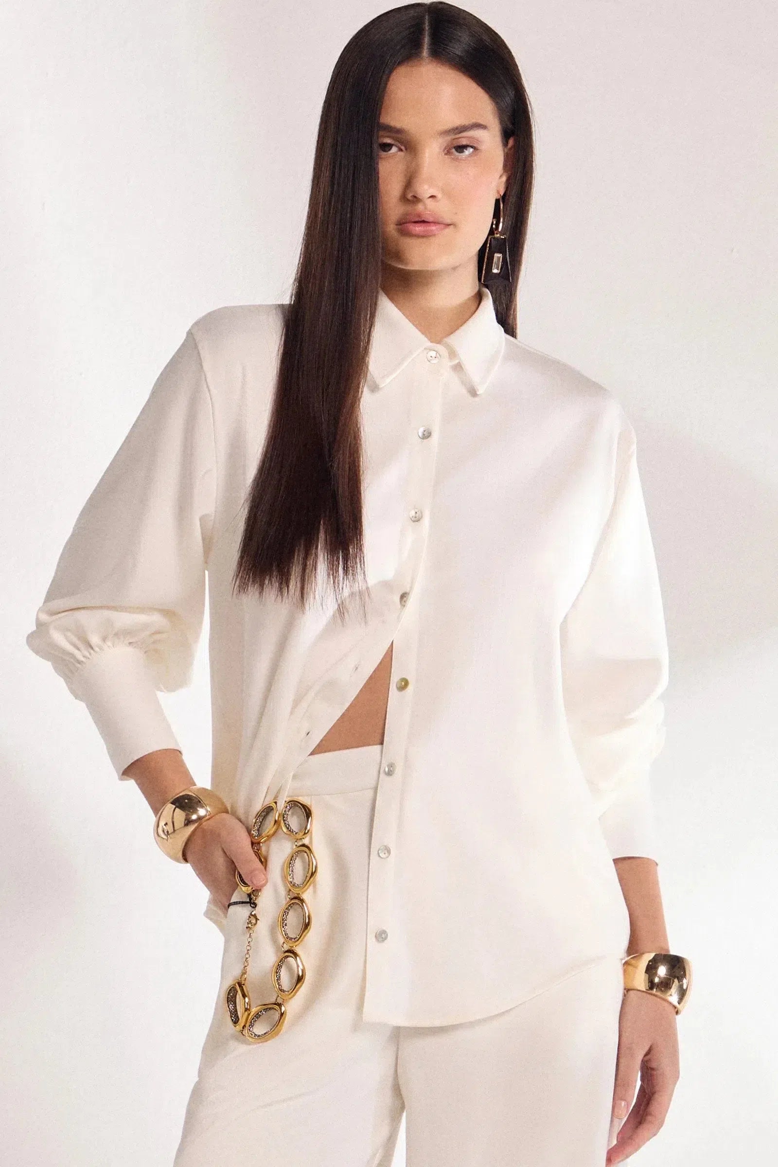 Camisa em Crepe 80809 Linzzi