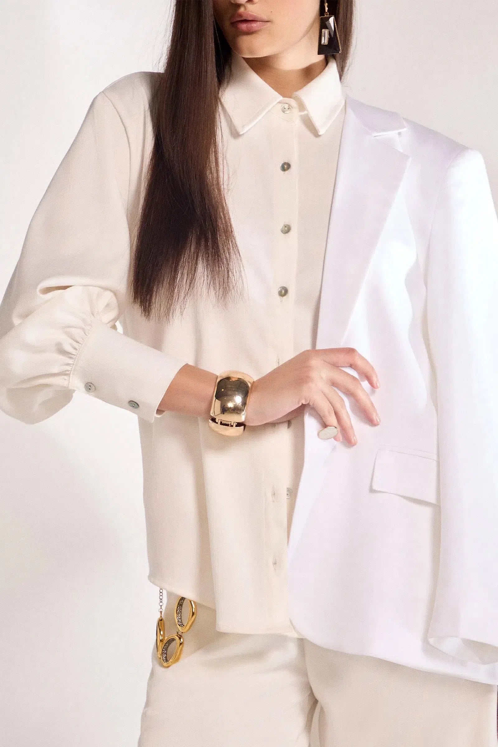 Camisa em Crepe 80809 Linzzi