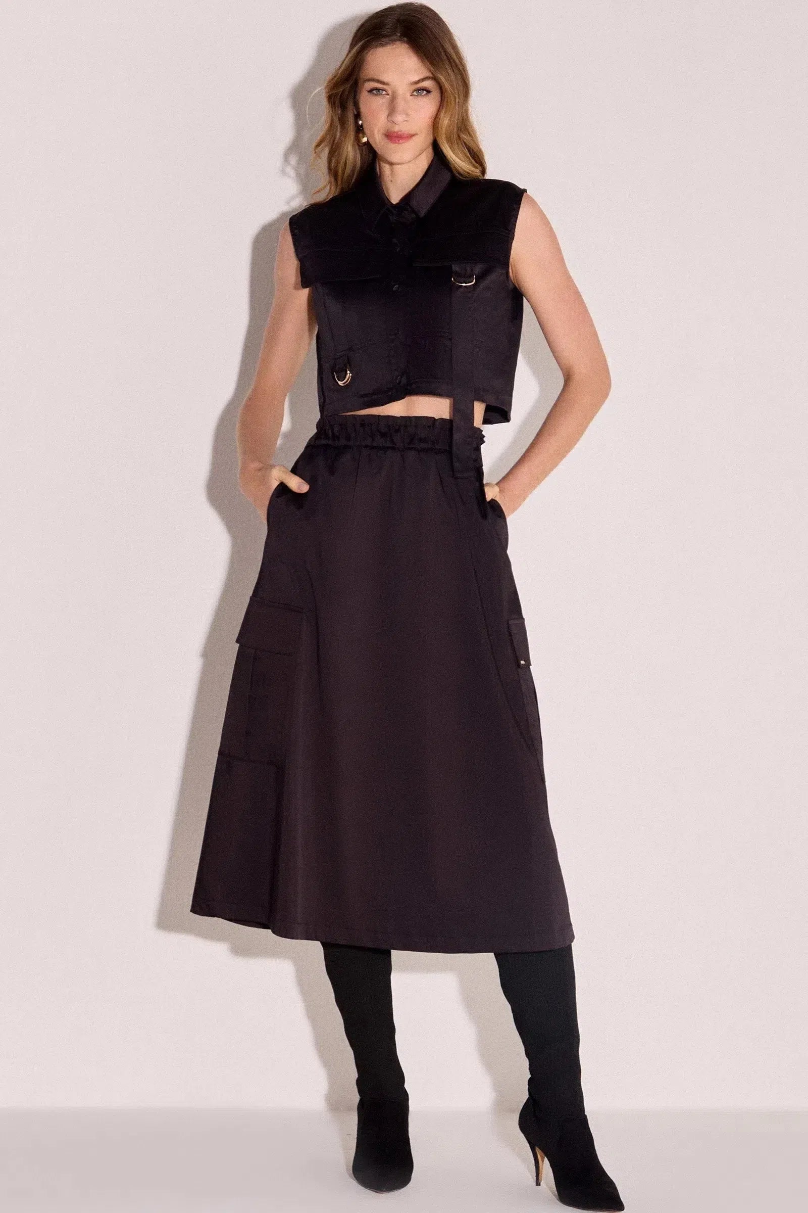 Camisa sem Manga em Sarja Acetinada 79731 Linzzi