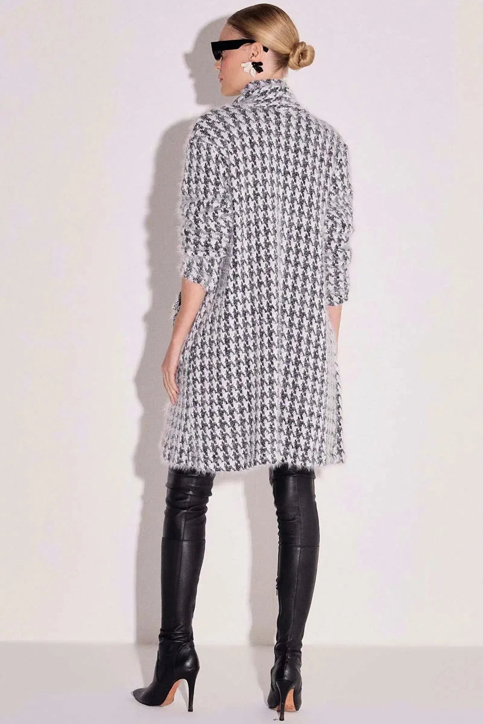 Cardigan Maxi Pullover em Tricô P&B 81439 Linzzi