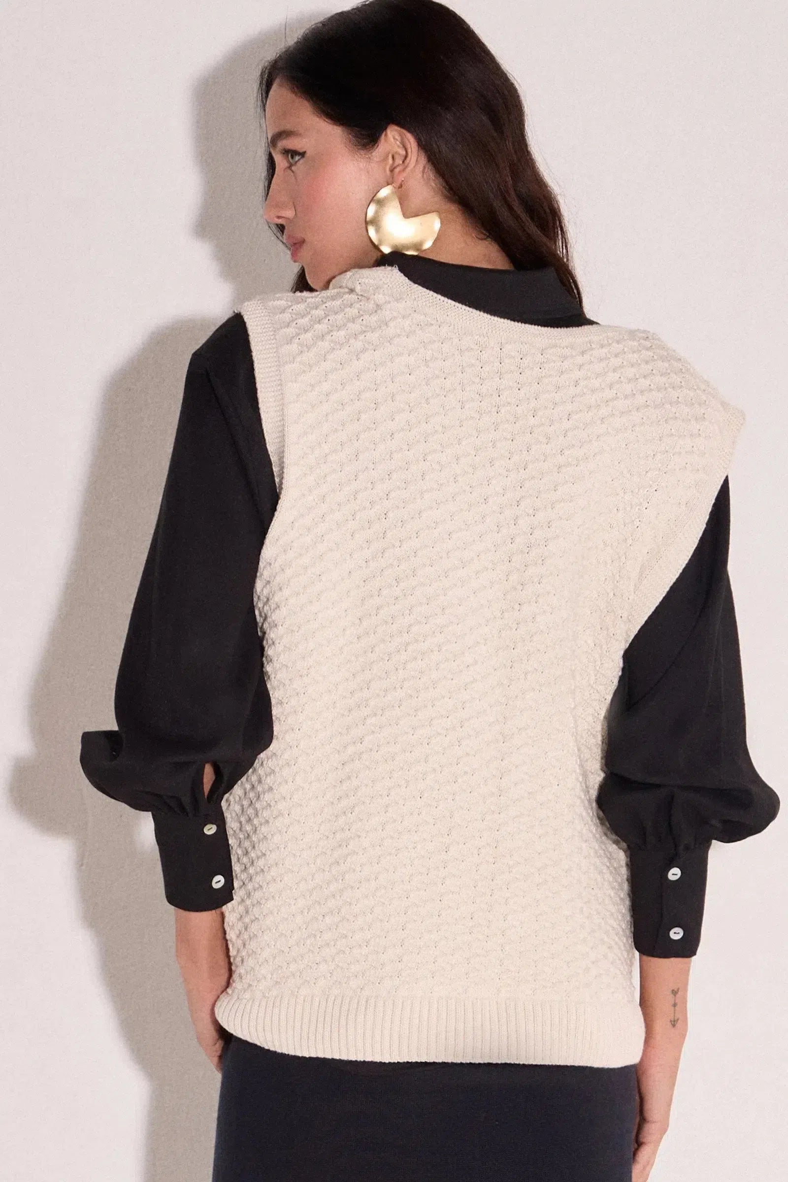 Colete Maxi em Tricô 78726 Linzzi