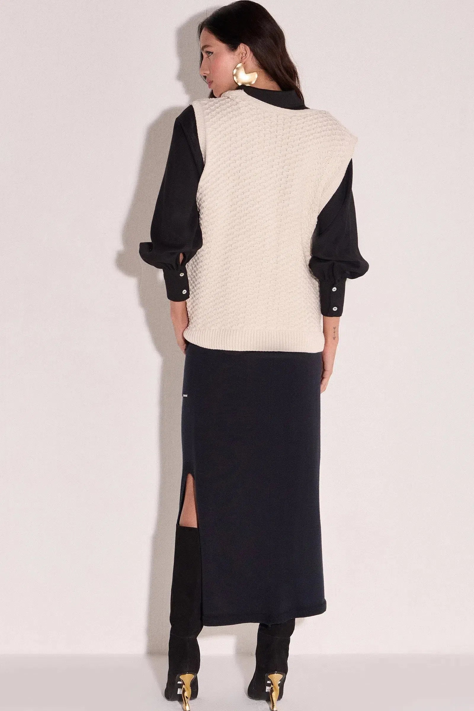 Colete Maxi em Tricô 78726 Linzzi