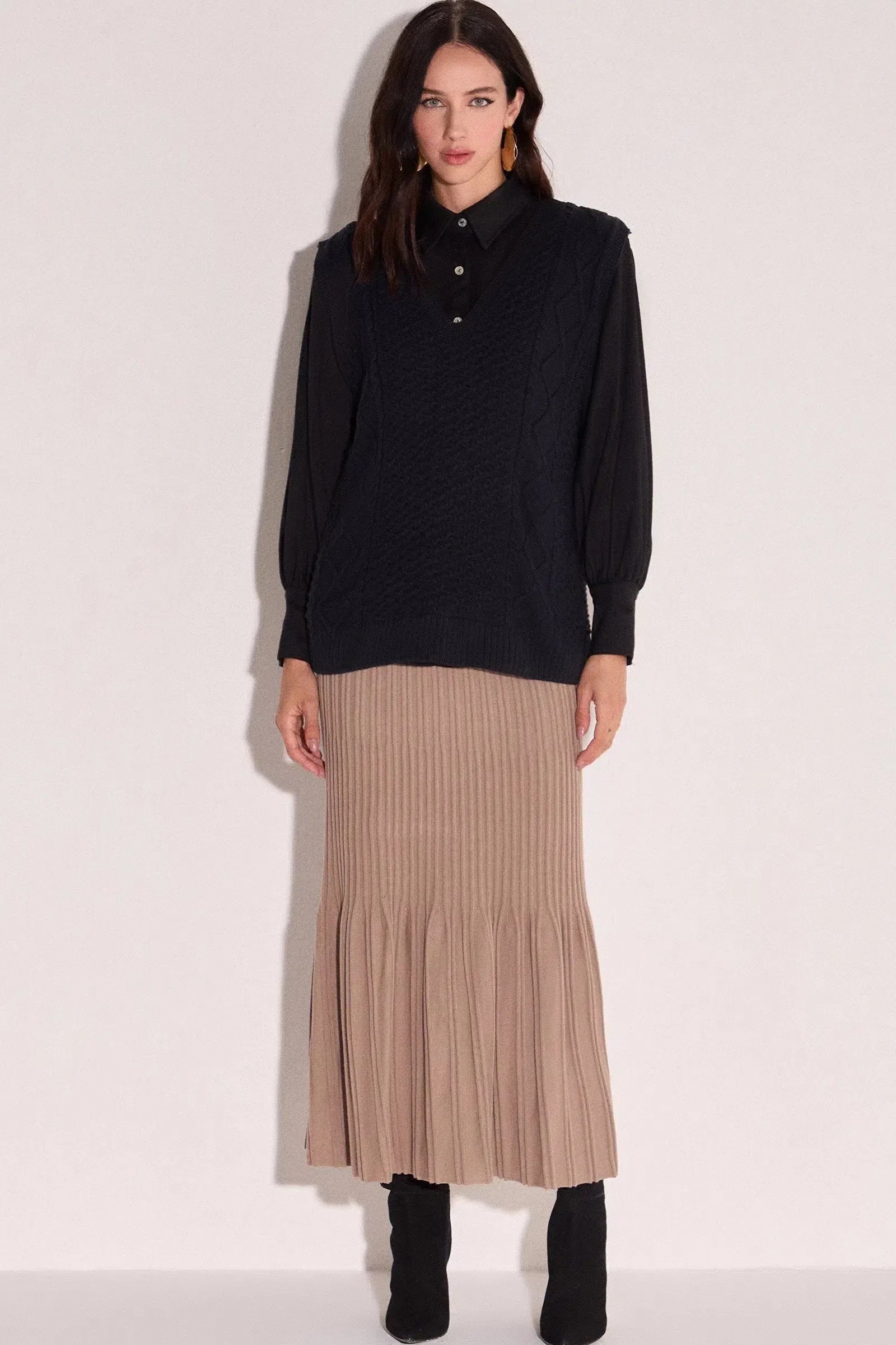 Colete Maxi em Tricô 78726 Linzzi