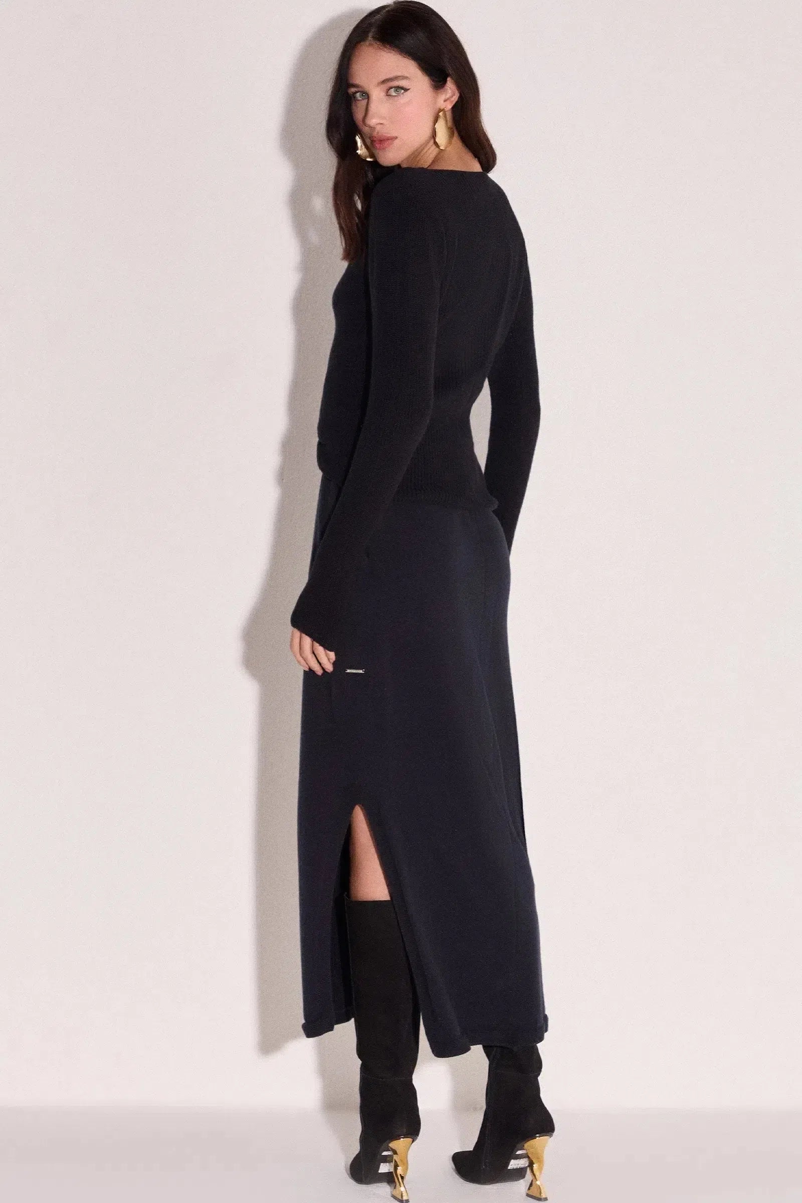 Saia Maxi Midi em Tricô 78728 Linzzi