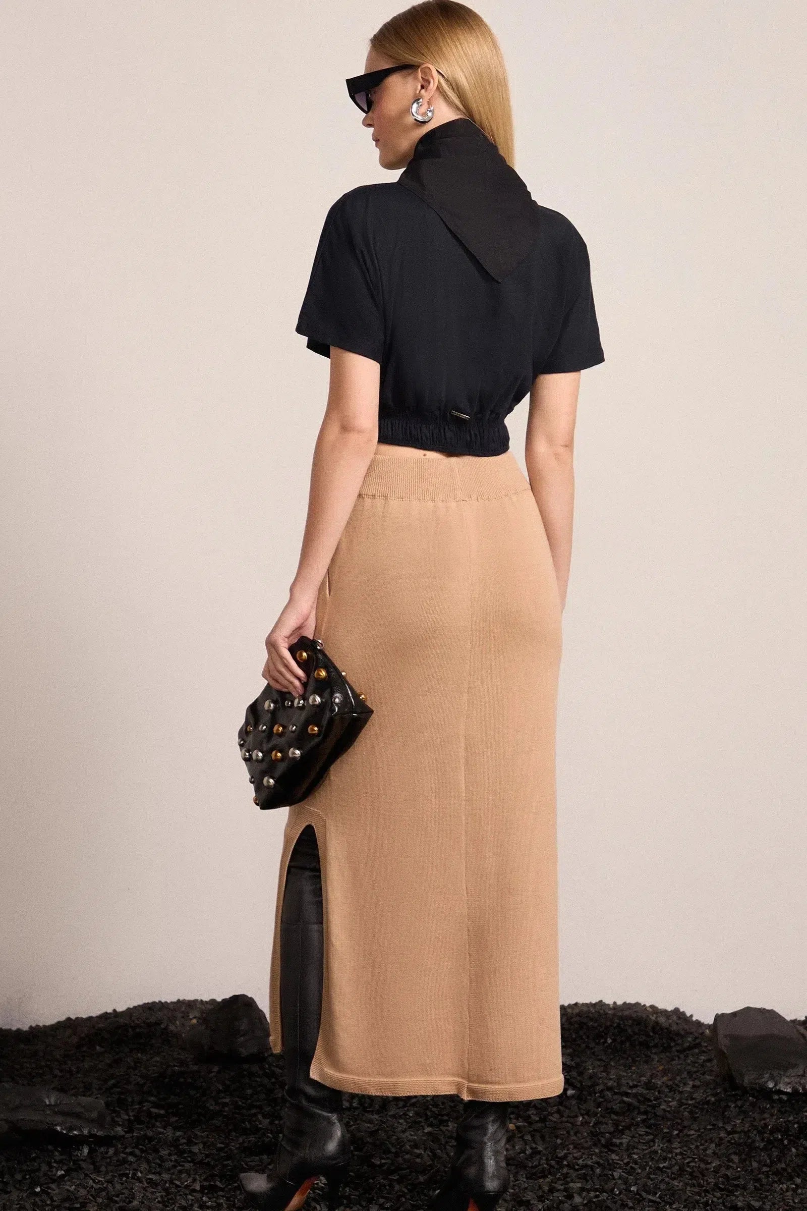 Saia Maxi Midi em Tricô 78728 Linzzi