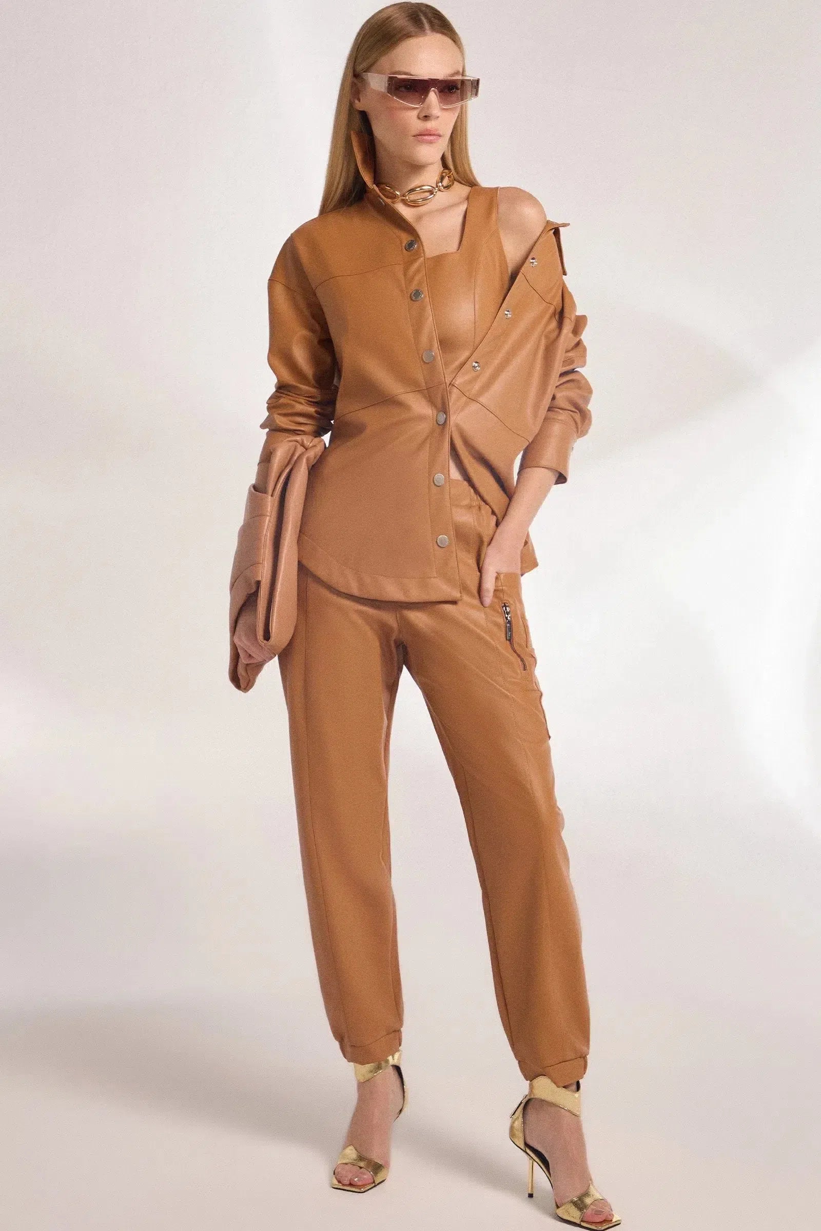 Sobrecamisa em Couro P.U 80014 Linzzi