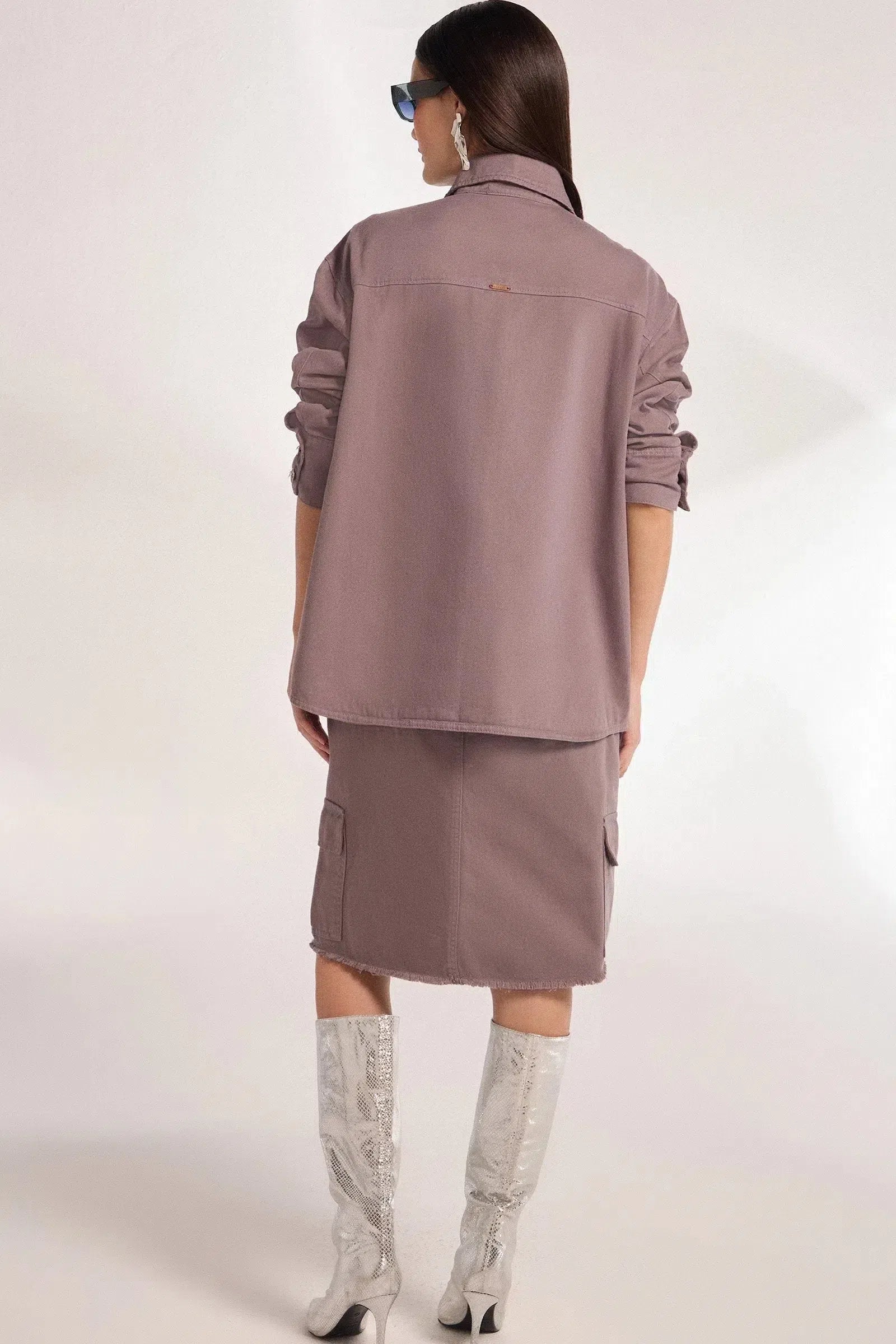 Sobrecamisa Maxi em Sarja 79065 Linzzi