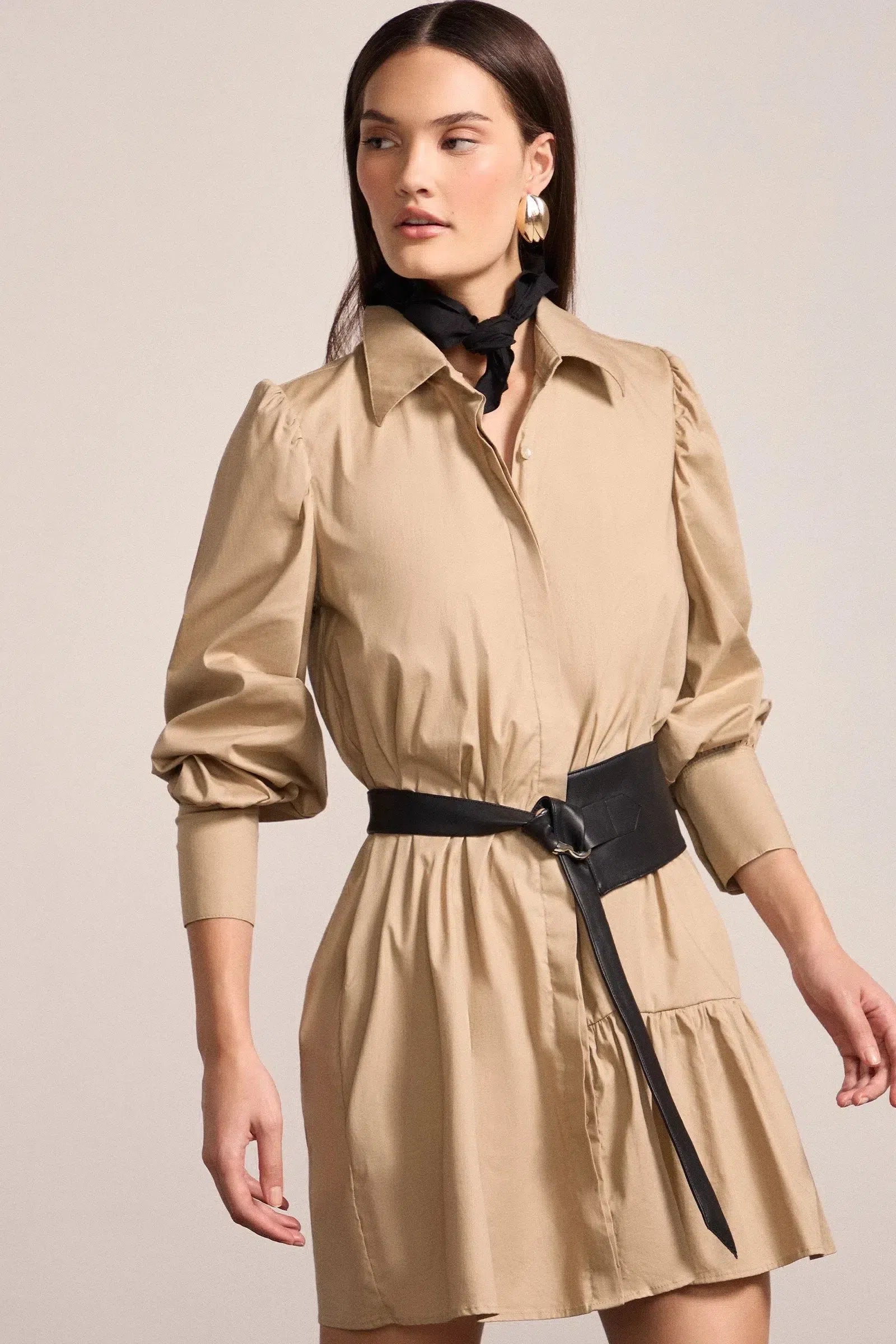 Vestido Chemise em Tricoline com Elastano 80016 Linzzi