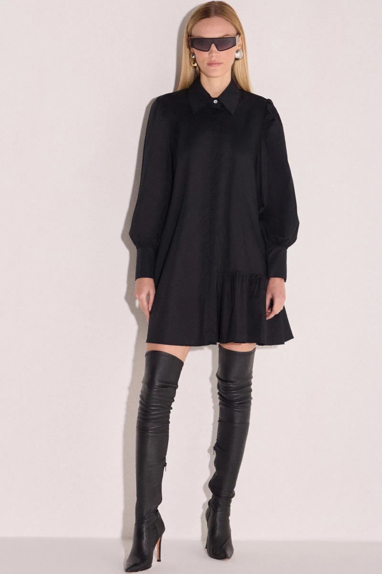 Vestido Chemise em Tricoline com Elastano 80016 Linzzi