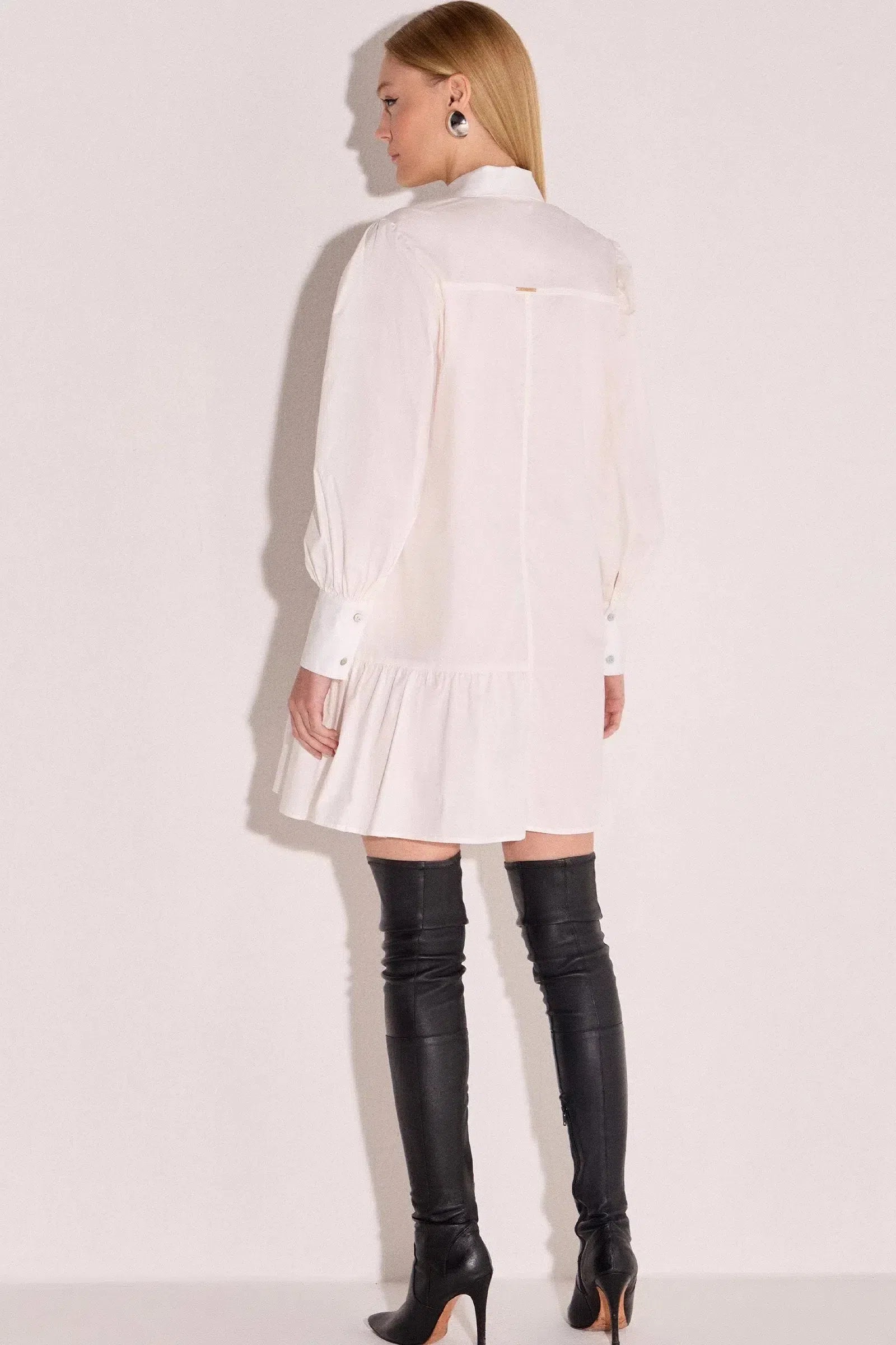 Vestido Chemise em Tricoline com Elastano 80016 Linzzi