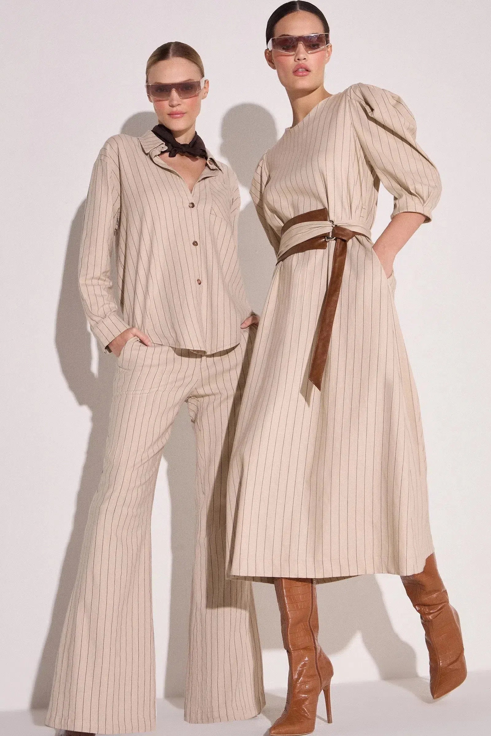 Vestido Maxi Midi em Blend de Linho com Elastano 82074 Linzzi