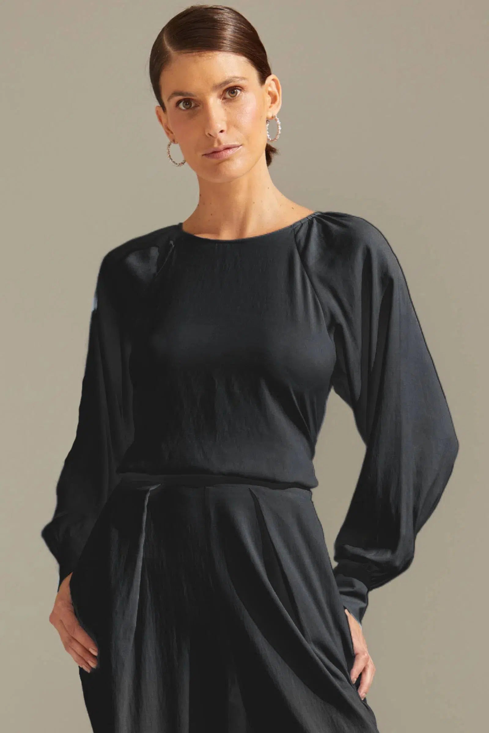 Blusa Manga Longa em Viscose 70817 Linzzi